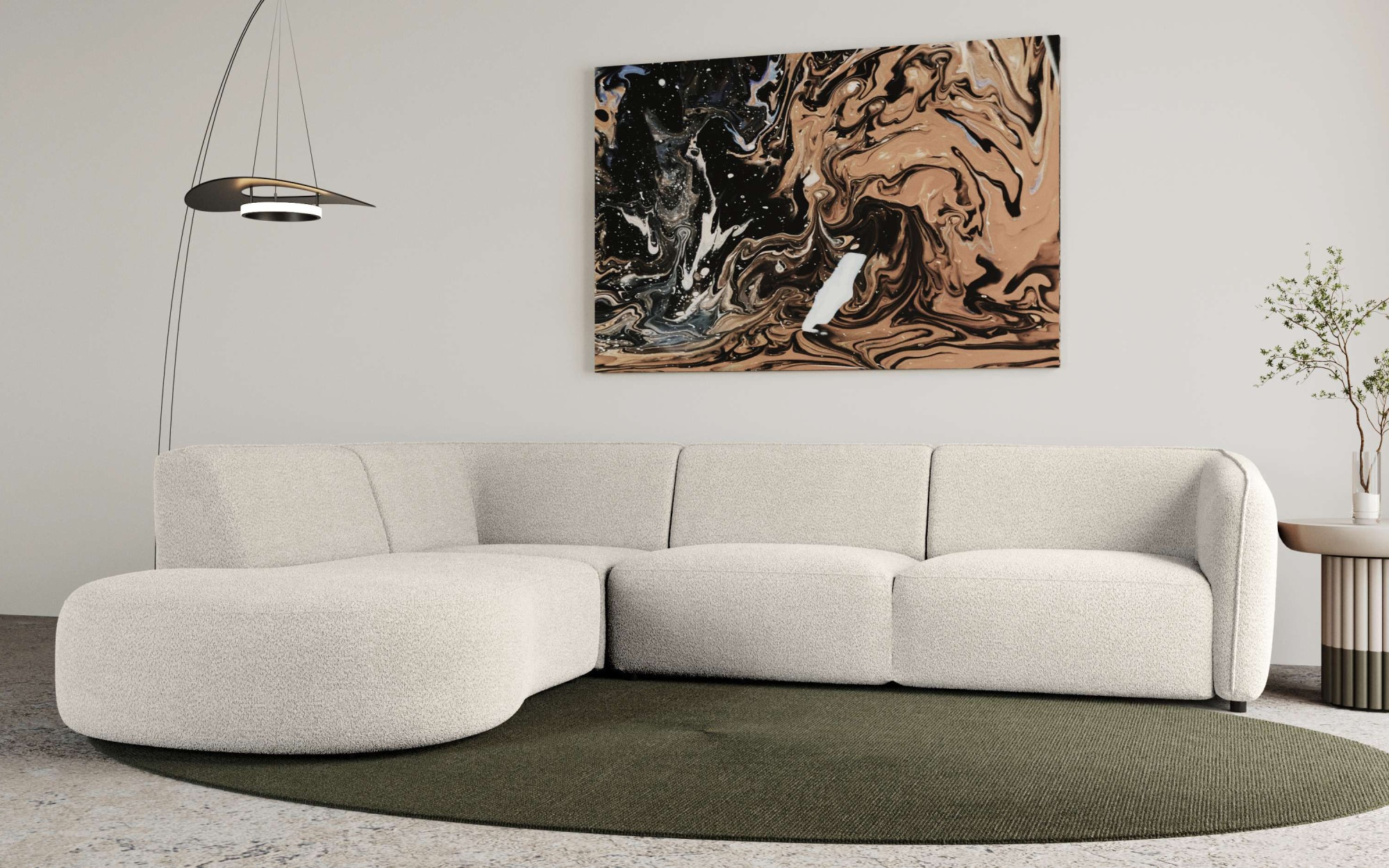 andas Ecksofa »Ostrup«, schlichtes modernes Design, in verschiedenen Farben