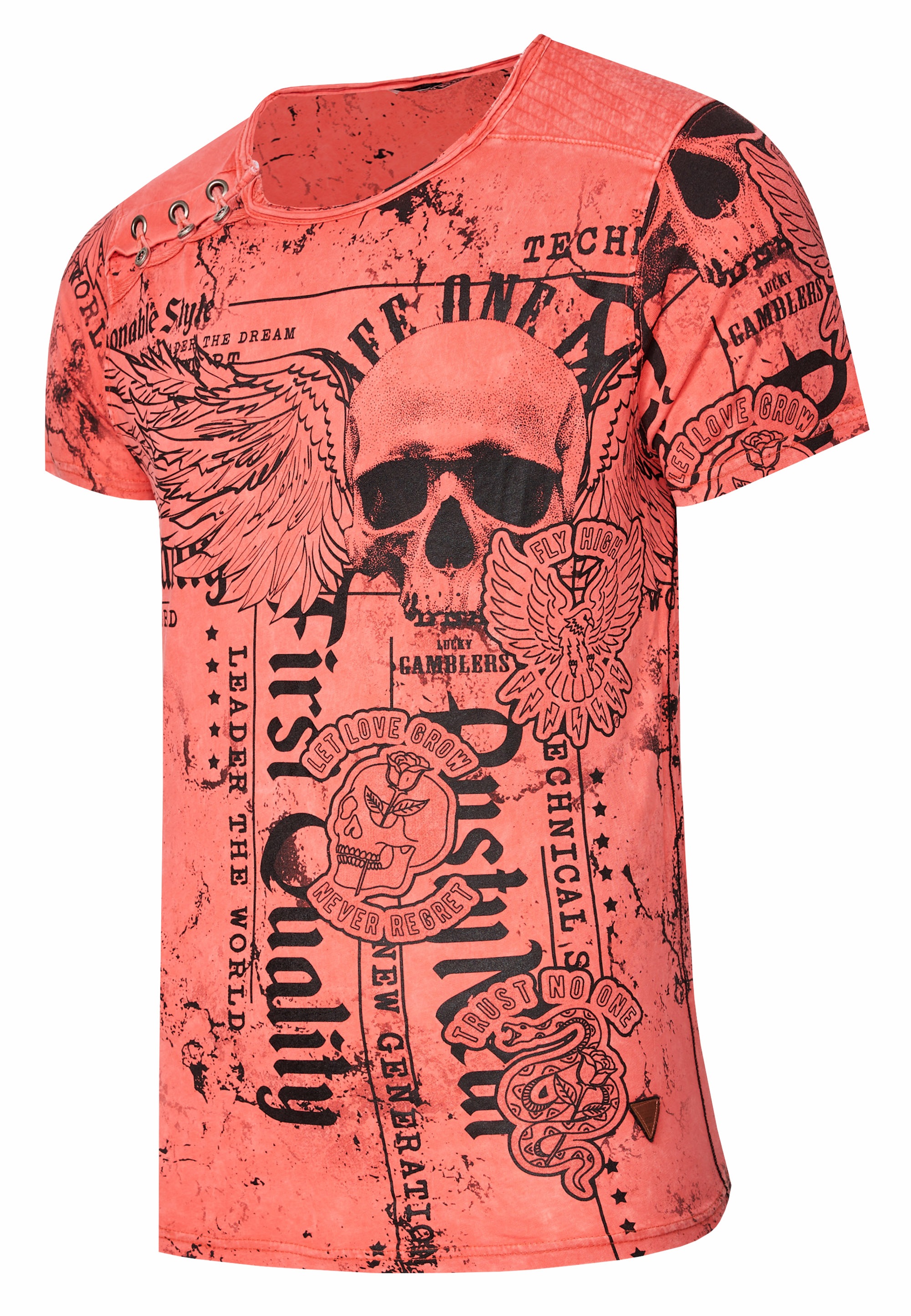 Rusty Neal T-Shirt »Rusty Neal«, mit Allover-Print
