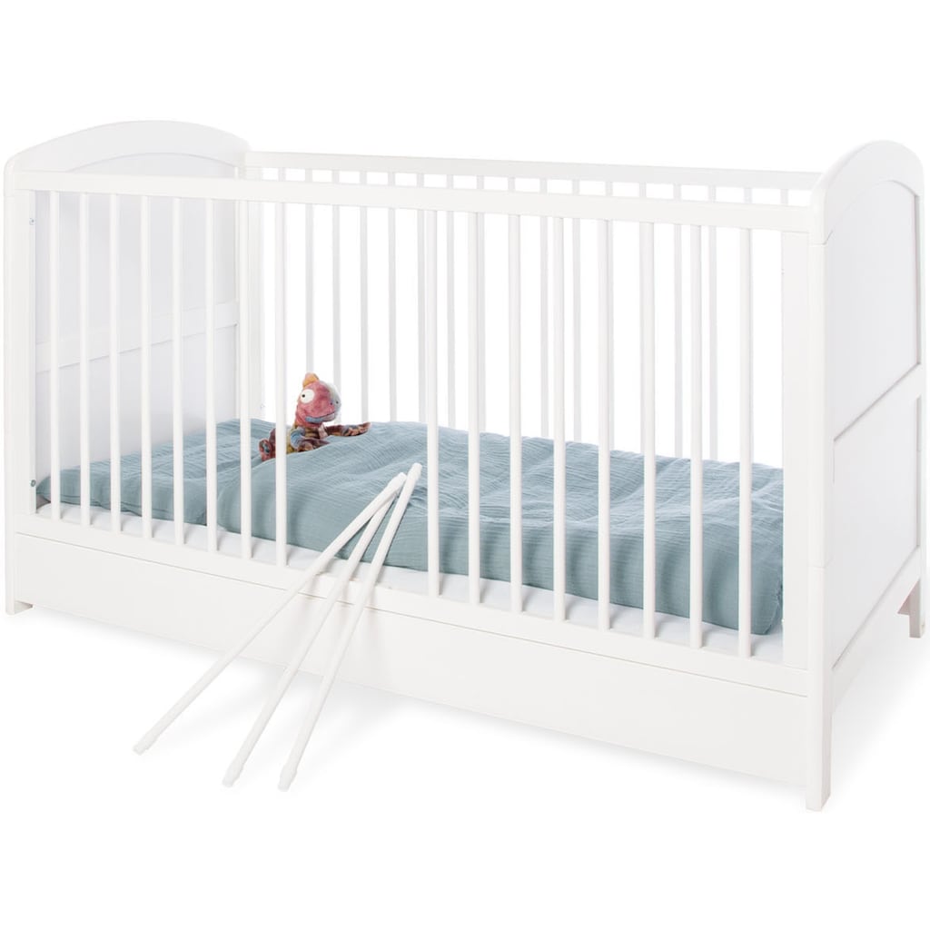 Pinolino® Babyzimmer-Komplettset »Laura, breit«, (Set, 3 St., Kinderbett, Schrank, Wickelkommode)