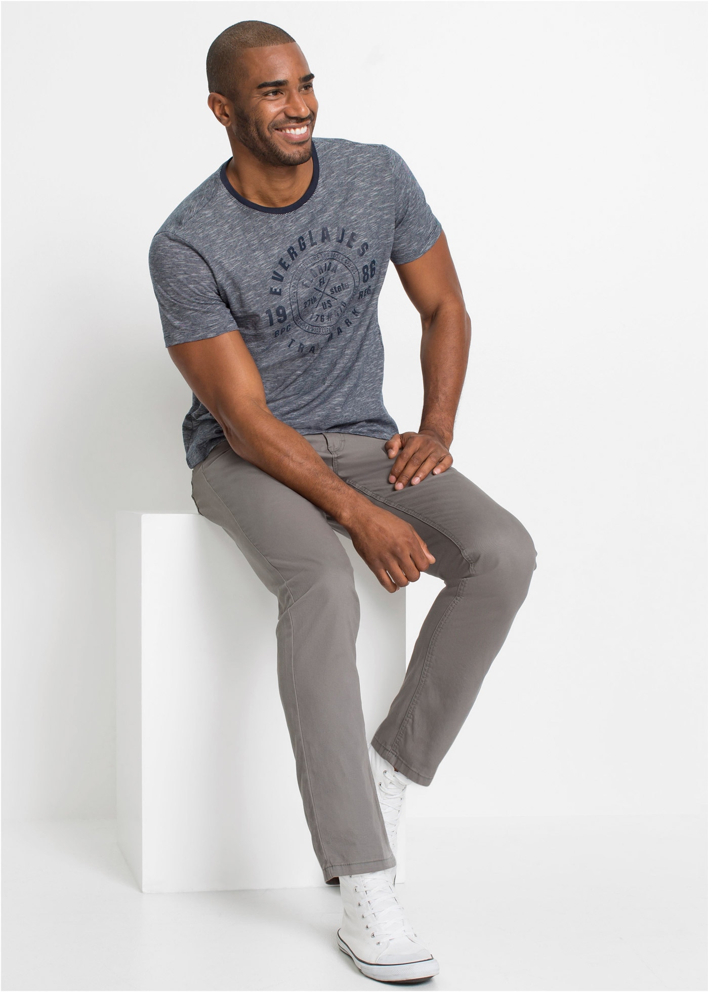 bonprix T-Shirt Packung, 2, 2 Stk. T-Shirt (2er Pack) aus reiner Baumwolle