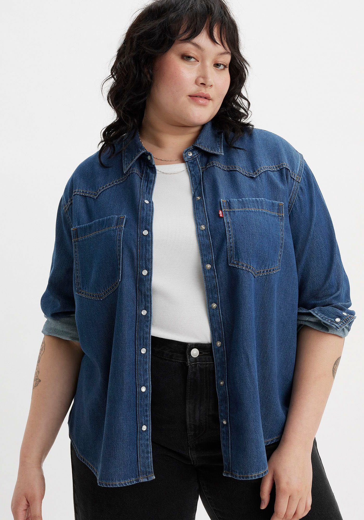 Levi's® Plus Jeansbluse »Teodora Western«