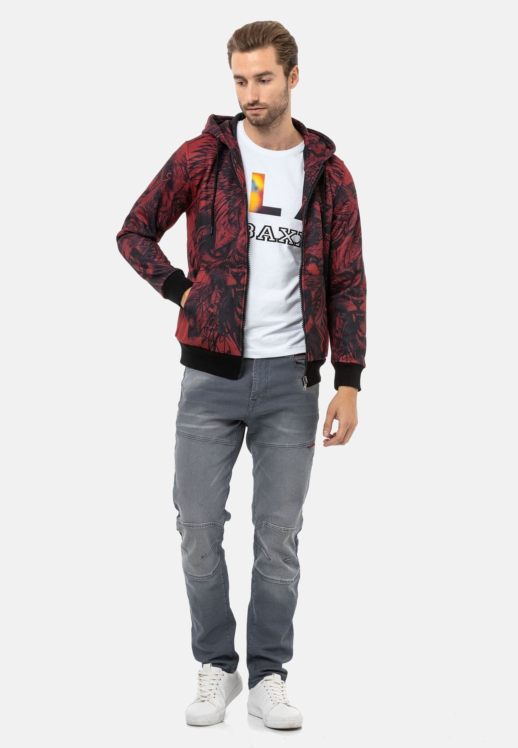 Cipo & Baxx Sweatjacke »Jacken«, mit auffälligem Print, CL559