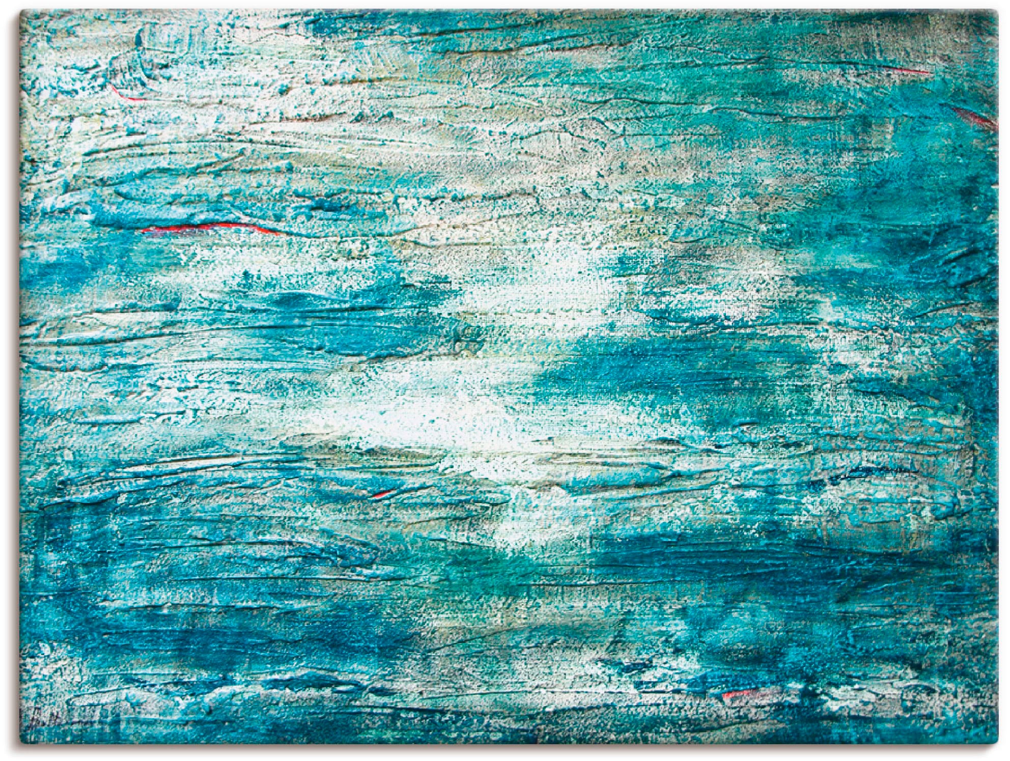 Artland Leinwandbild "abstrakte Malerei Aquarell" Gegenstandslos 1 Stk. tlg. auf Holzrahmen gespannt