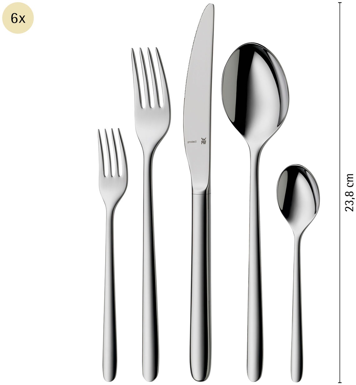 WMF Besteck-Set »Flame Plus«, (Set, 30 tlg.), ergonomisch, Cromargan protect