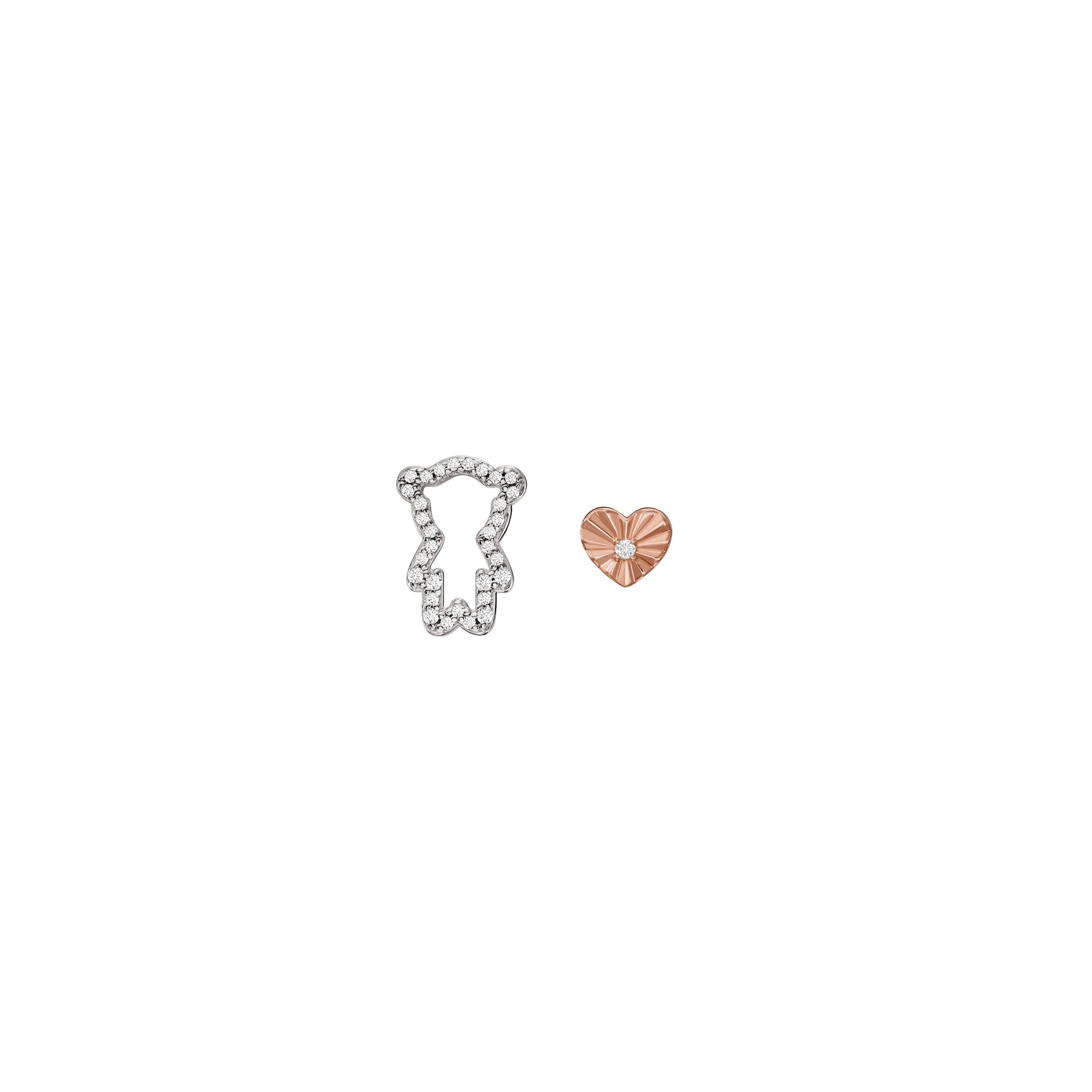 Emporio Armani Paar Ohrstecker »Schmuck Geschenk Silber 925 Ohrringe Teddy Herz«, (Set, 2 tlg.), mit Zirkonia (synth.)
