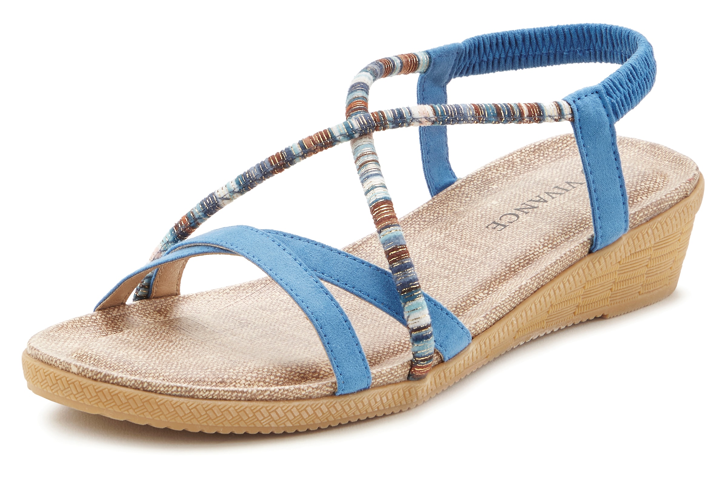 Vivance Sandale »Sommerschuh«, mit dezenten Schmuckelementen, Sandalette, Sommerschuh VEGAN