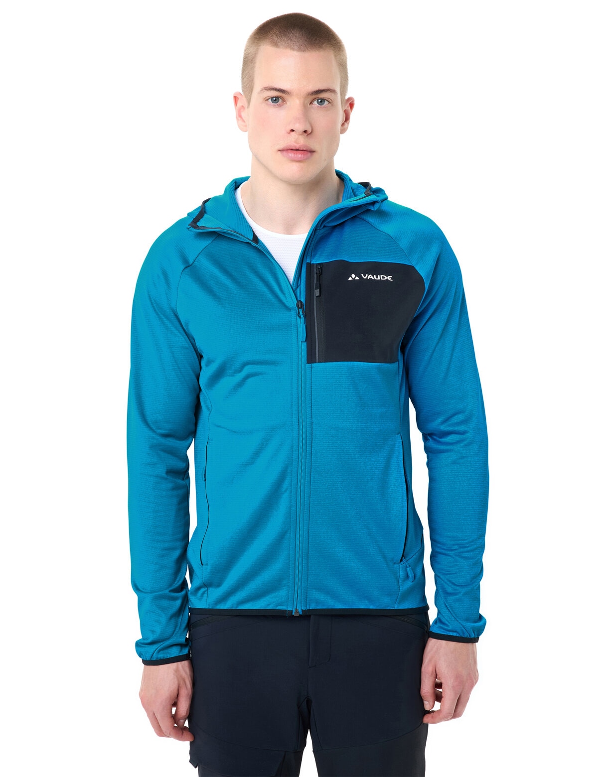 VAUDE Fleecejacke "MENS TEKOA FLEECE JACKET II" mit Kapuze mit Kapuze, atmungsaktiv, schnell trocknend, Slim Fit