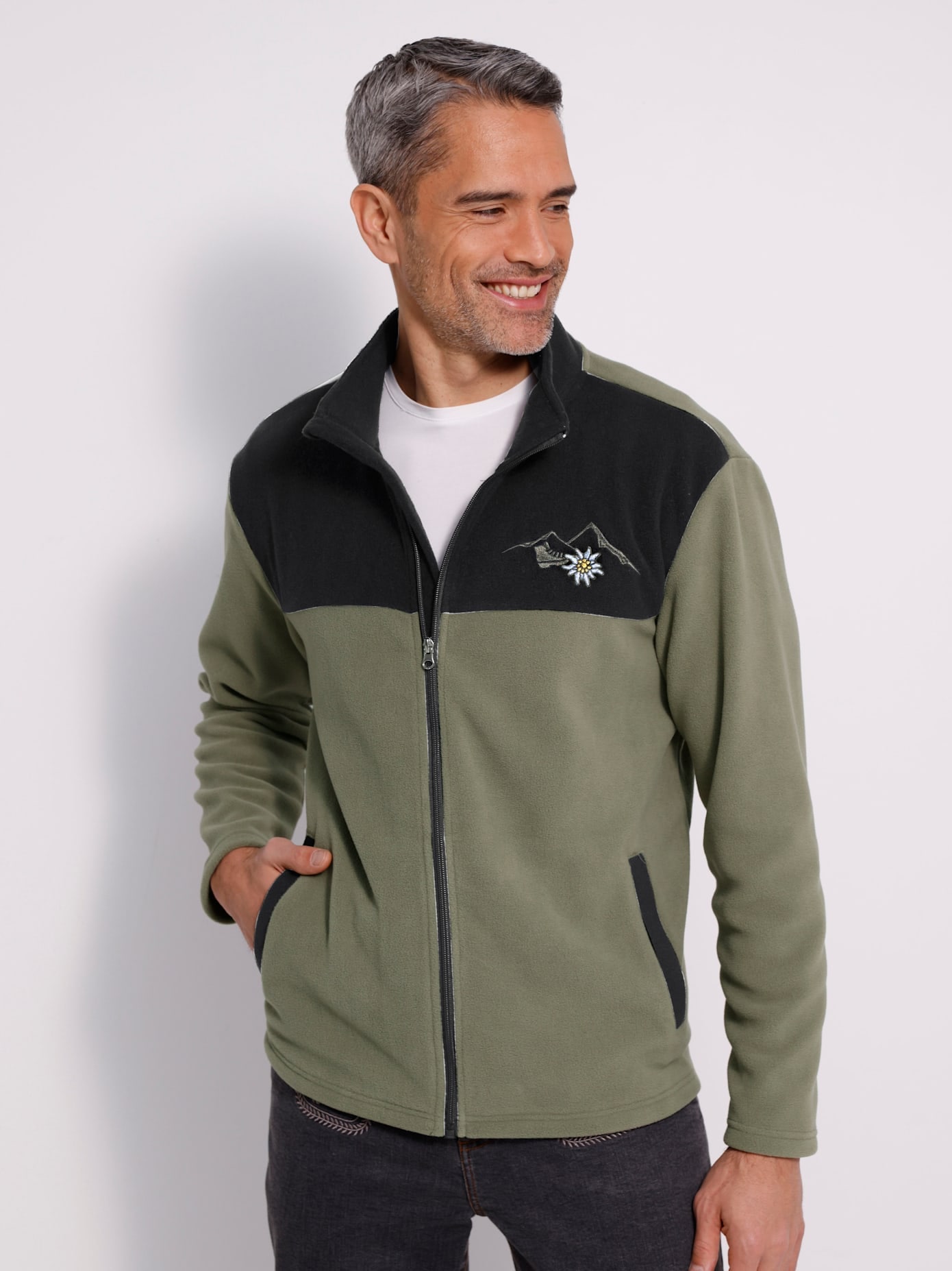 Classic Fleecejacke ohne Kapuze