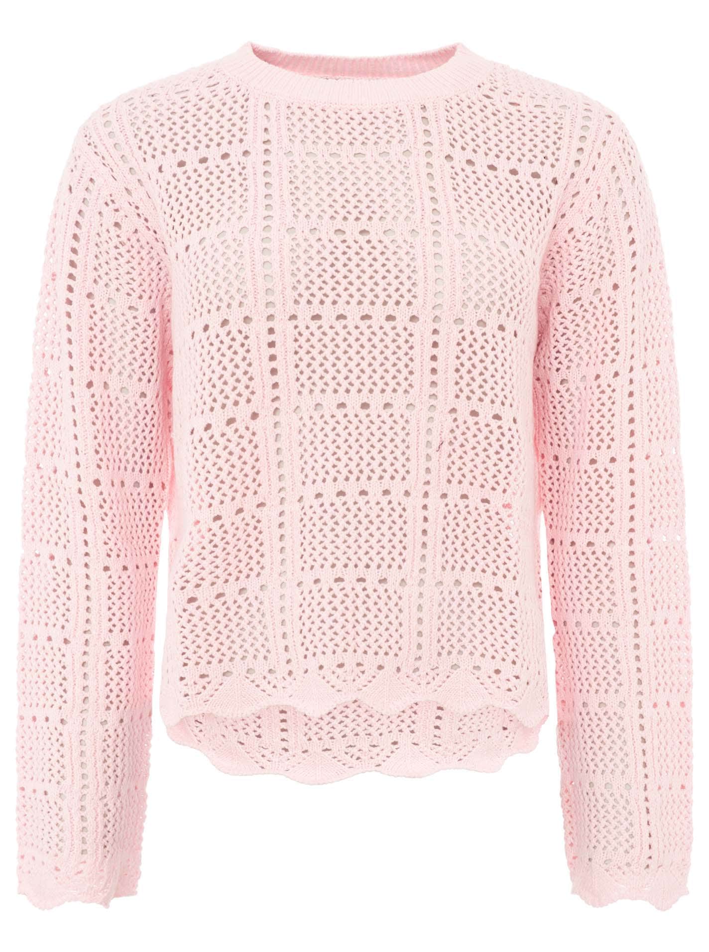 Zwillingsherz Strickpullover »"Lochstrick"« mit Lockstrickmotiv