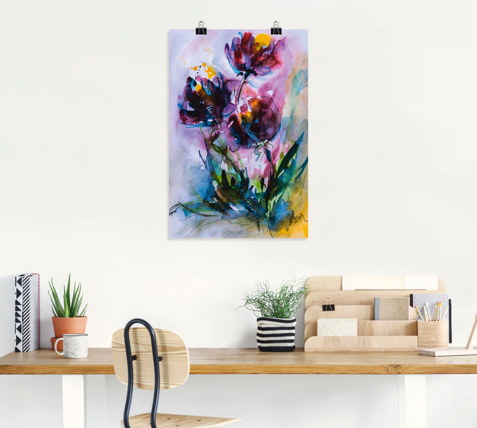 Artland Wandbild "Küchenschelle", Blumen, (1 St.), als Alubild, Outdoorbild günstig online kaufen