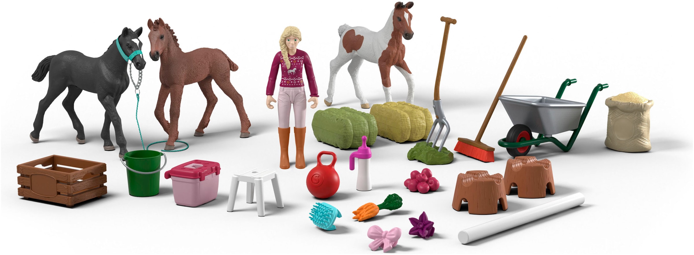 Schleich® Spielzeug-Adventskalender »HORSE CLUB, Horse Club 2025 - Weihnachtswunder Fohlenaufzucht (99178)«, ab 4 Jahren