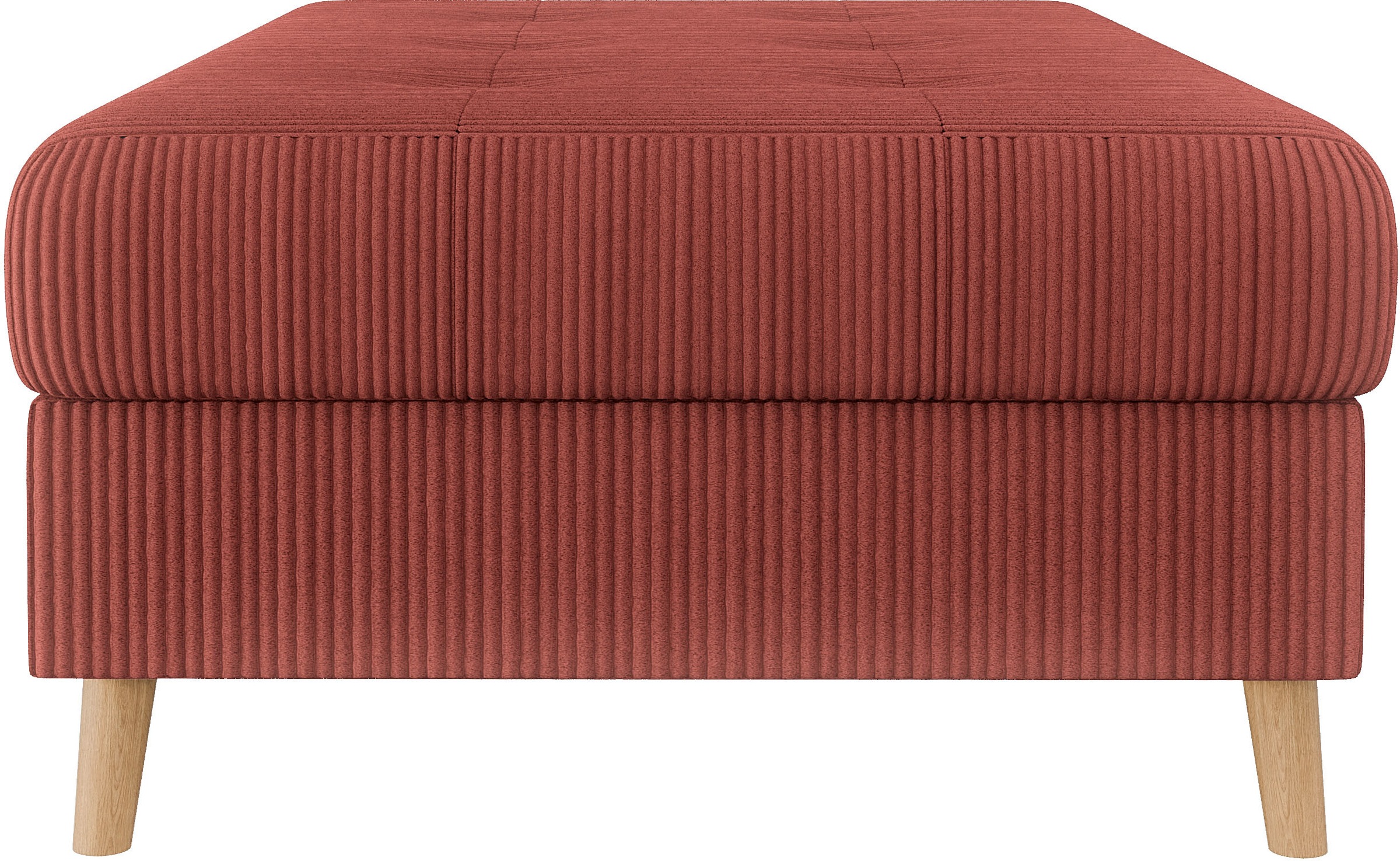 Home affaire Polsterhocker »CHARRE XXL, Steppung im Sitzbereich, Maße: B/T/H: 118/73/40 cm«, passend zur Serie CHARRE, auch in Cord und Bouclé