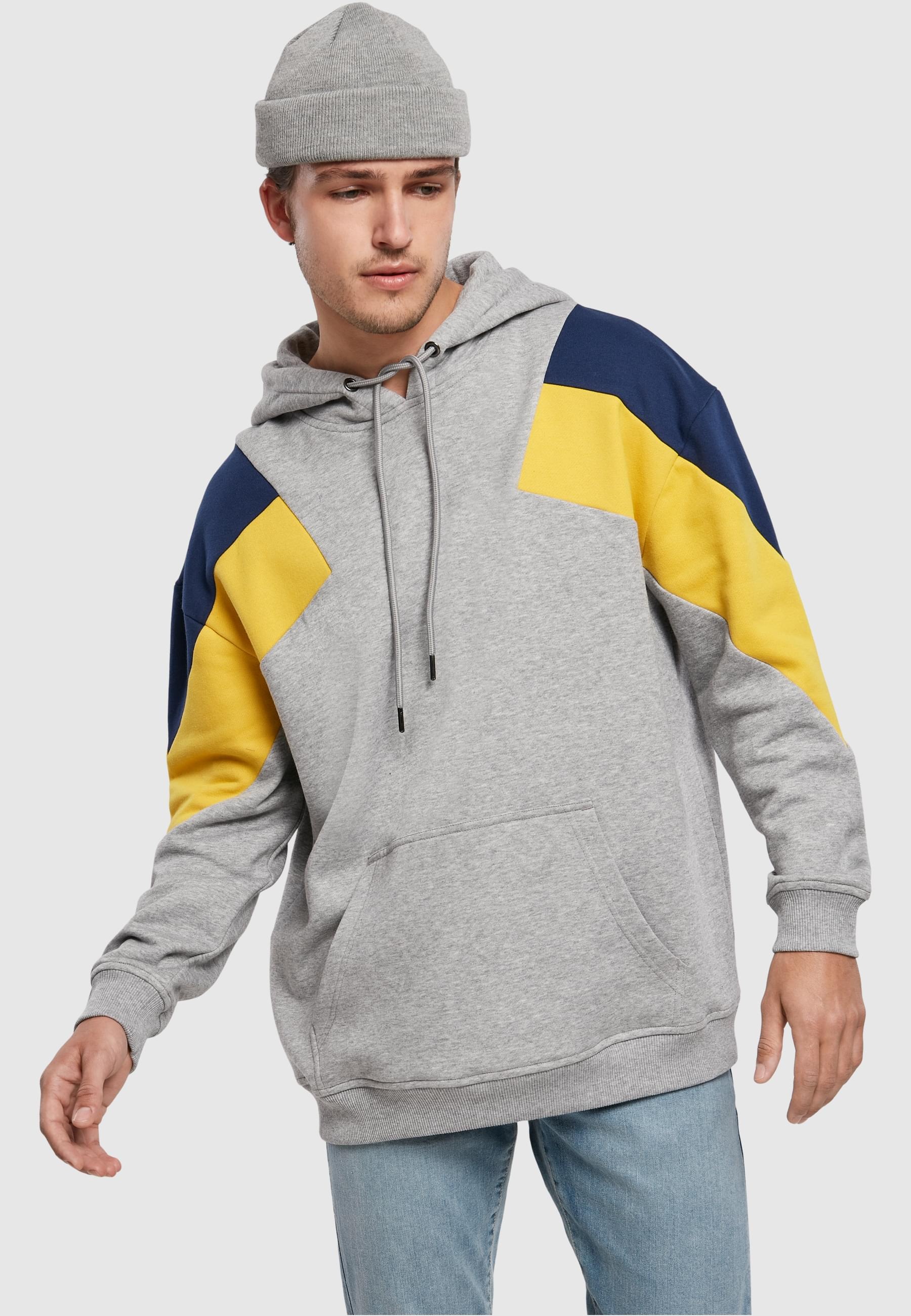 URBAN CLASSICS Sweatshirt »Urban Classics Herren Oversize 3-Tone Hoody«, (1 tlg.)