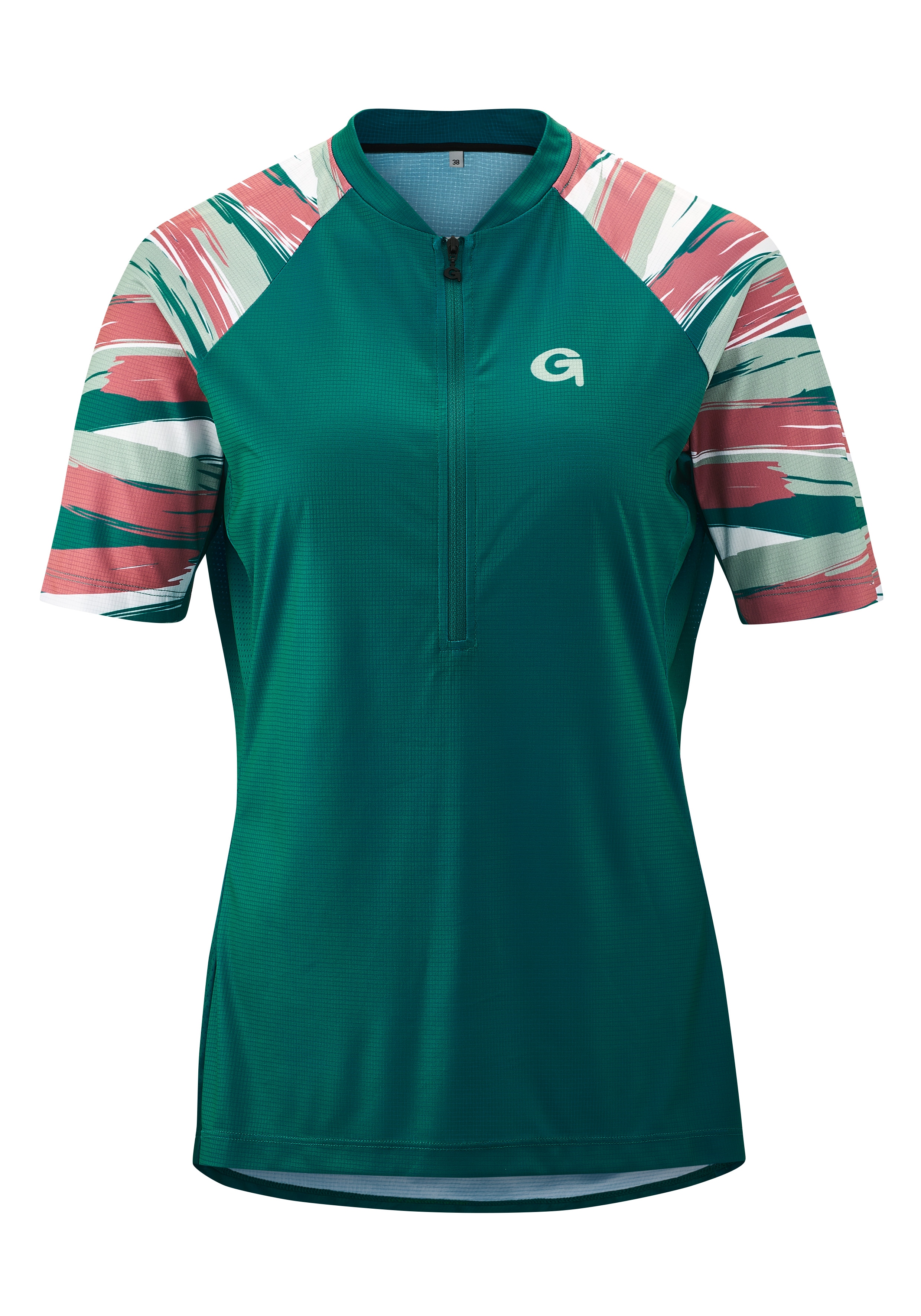 GONSO Damen Radtrikot "BEDOLLO", grün, Gr. 34, 100% Polyester (Recycelt), Trikots, Leicht, schnell trocknend, optimaler Feuchtigkeitstransport