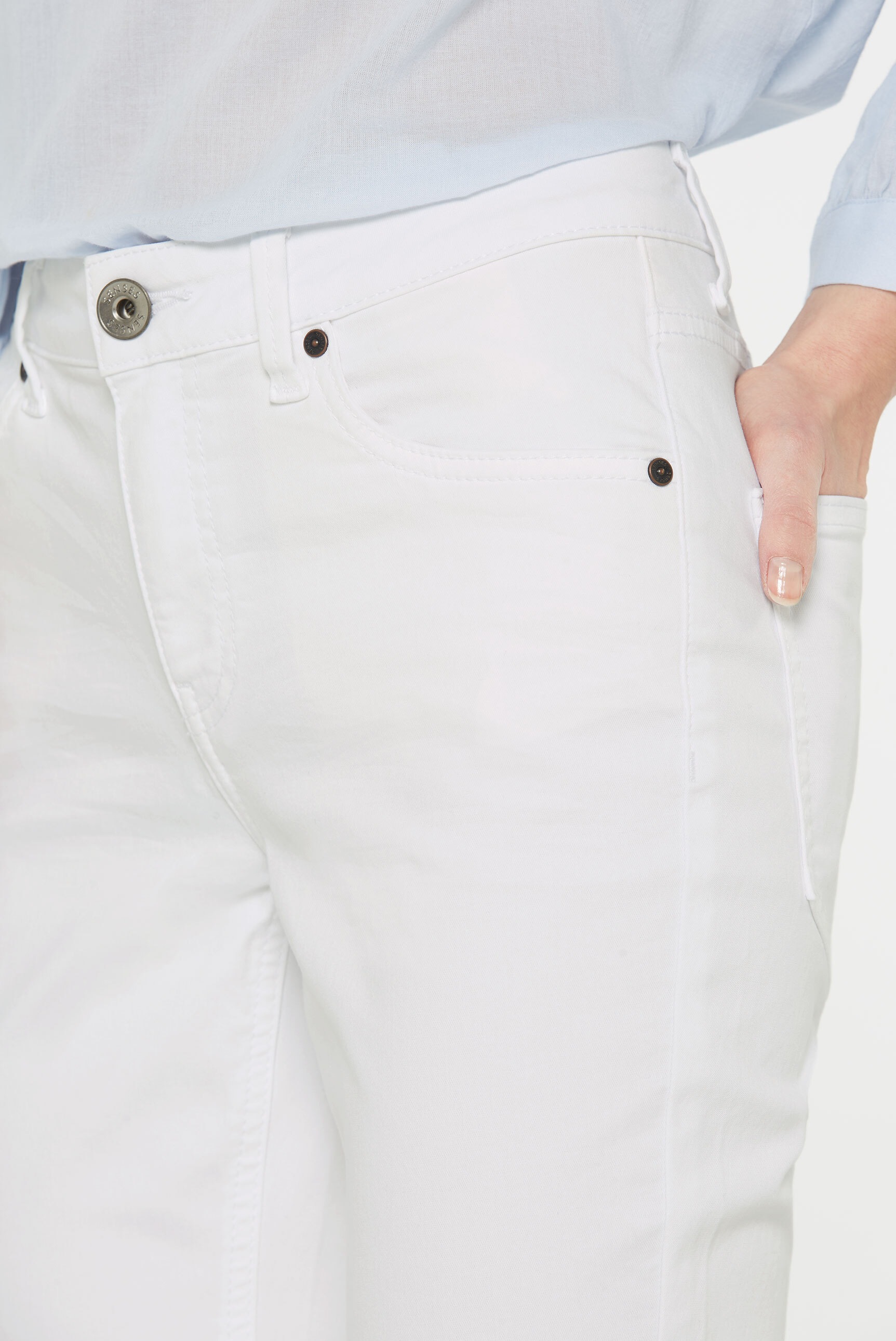 SENSES.THE LABEL Slim-fit-Jeans mit verkürztem Bein