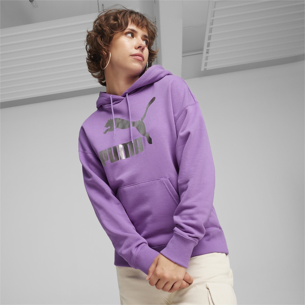 PUMA Hoodie »CLASSICS Shiny Hoodie Damen«