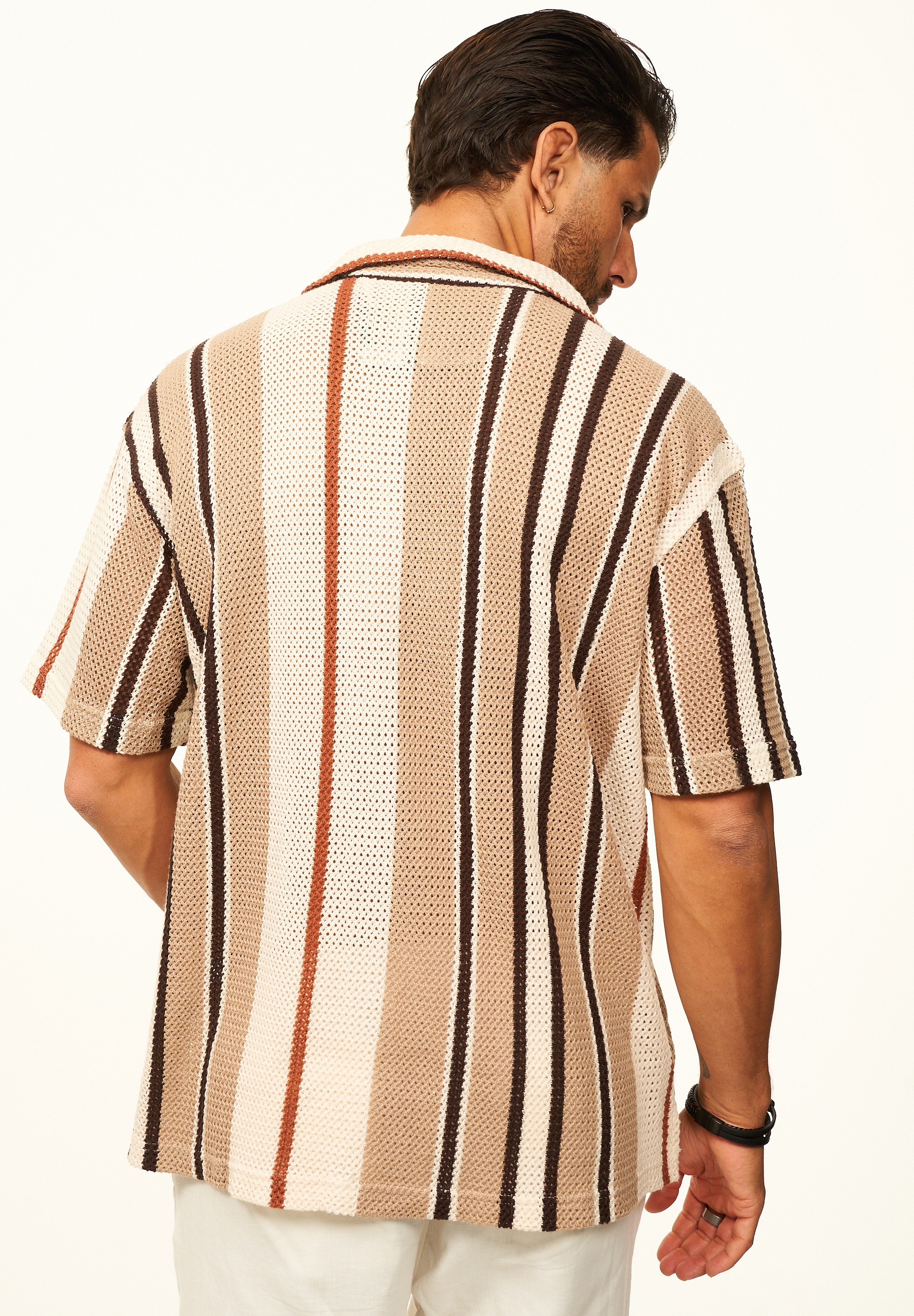 CARISMA Kurzarmhemd »gestreift als Poloshirt im Summer-Look für Herren« Herren Strick Polohemd T-Shirt im Regular-Fit - Festival Hemd