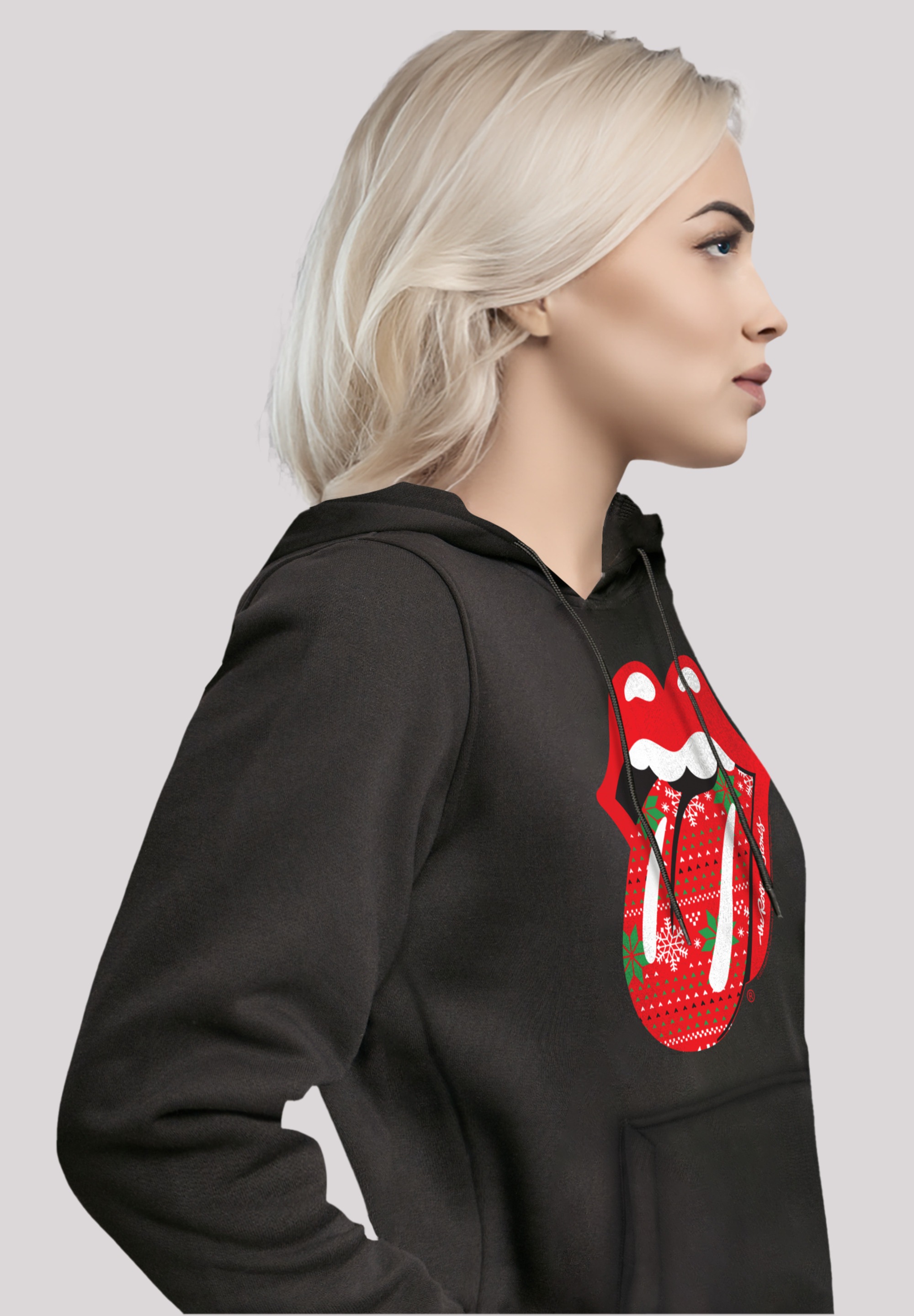 F4NT4STIC Kapuzenpullover »The Rolling Stones Weihnachtsn Christmas Zunge«, Premium Qualität, Band, Logo