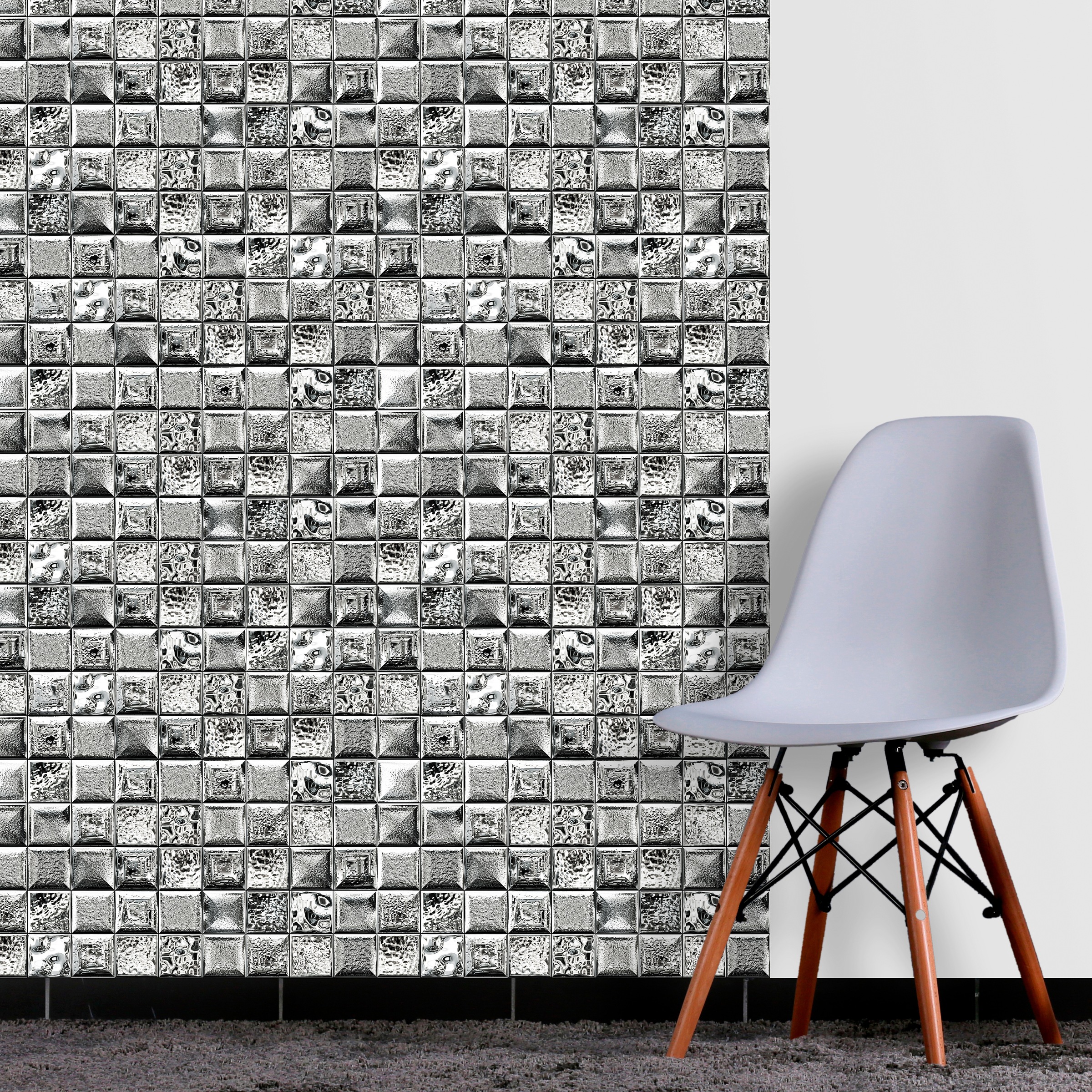 queence Vinyltapete »Tobi«, bedruckt-clean-unifarben-minimalistisch-Abriebeffekte-Steinoptik, 90x250cm, selbstklebend, kinderleichte Anbringung, Sticker