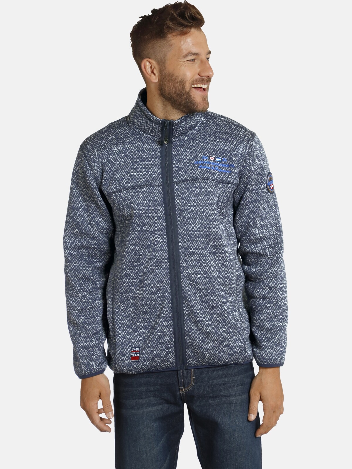 Jan Vanderstorm Sweatjacke "Strickfleecejacke KOLMUND"