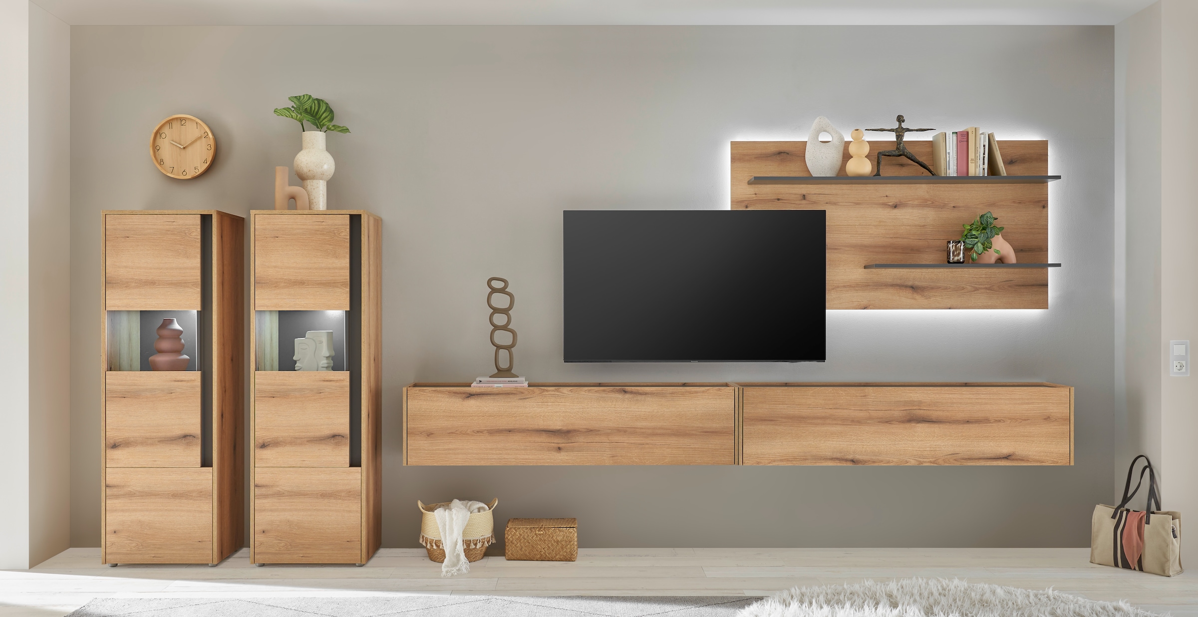 INOSIGN Wohnwand "City/Giron, moderne Anbauwand, Komplettset in vielen Farb günstig online kaufen