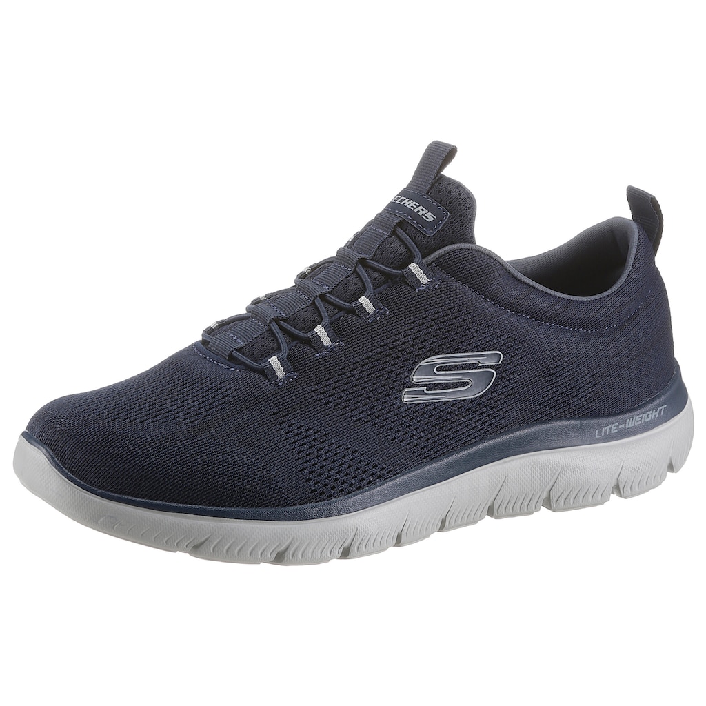 Skechers Slip-On Sneaker »SUMMITS«, Freizeitschuh, Slipper, Komfortschuh mit Gummizug zum Schlupfen