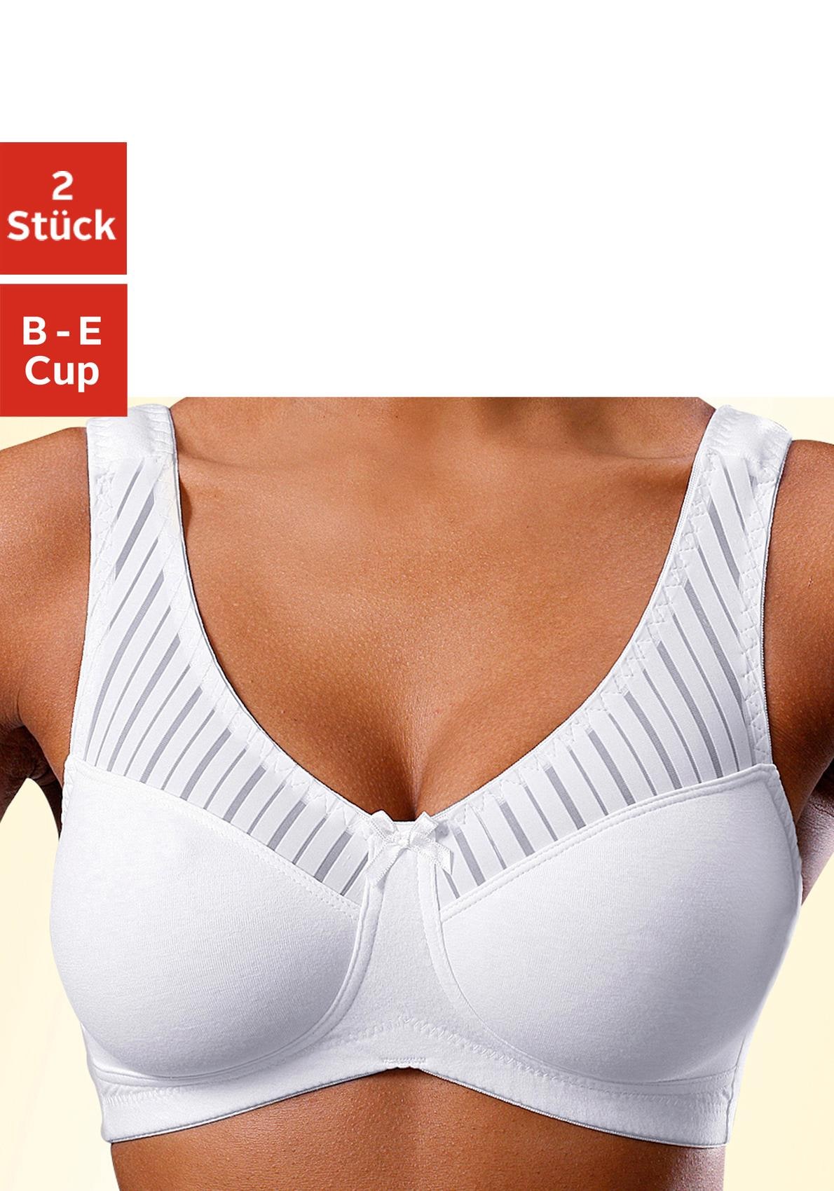 Nuance by Lascana Soft-BH Packung, ohne Bügel, Baumwoll-Qualität – auch ideal für große Größen