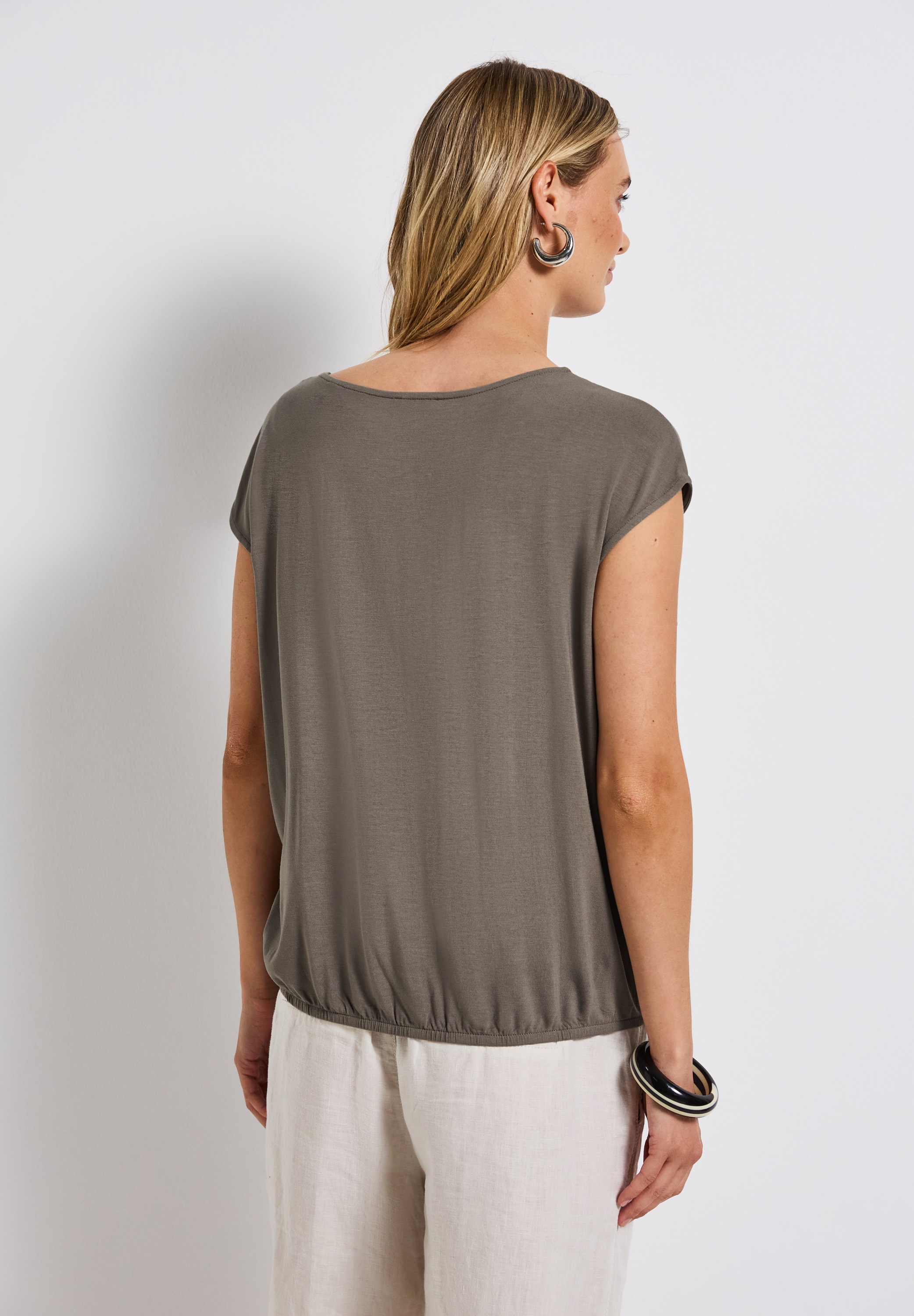 STREET ONE T-Shirt, bestehend aus einem Materialmix günstig online kaufen