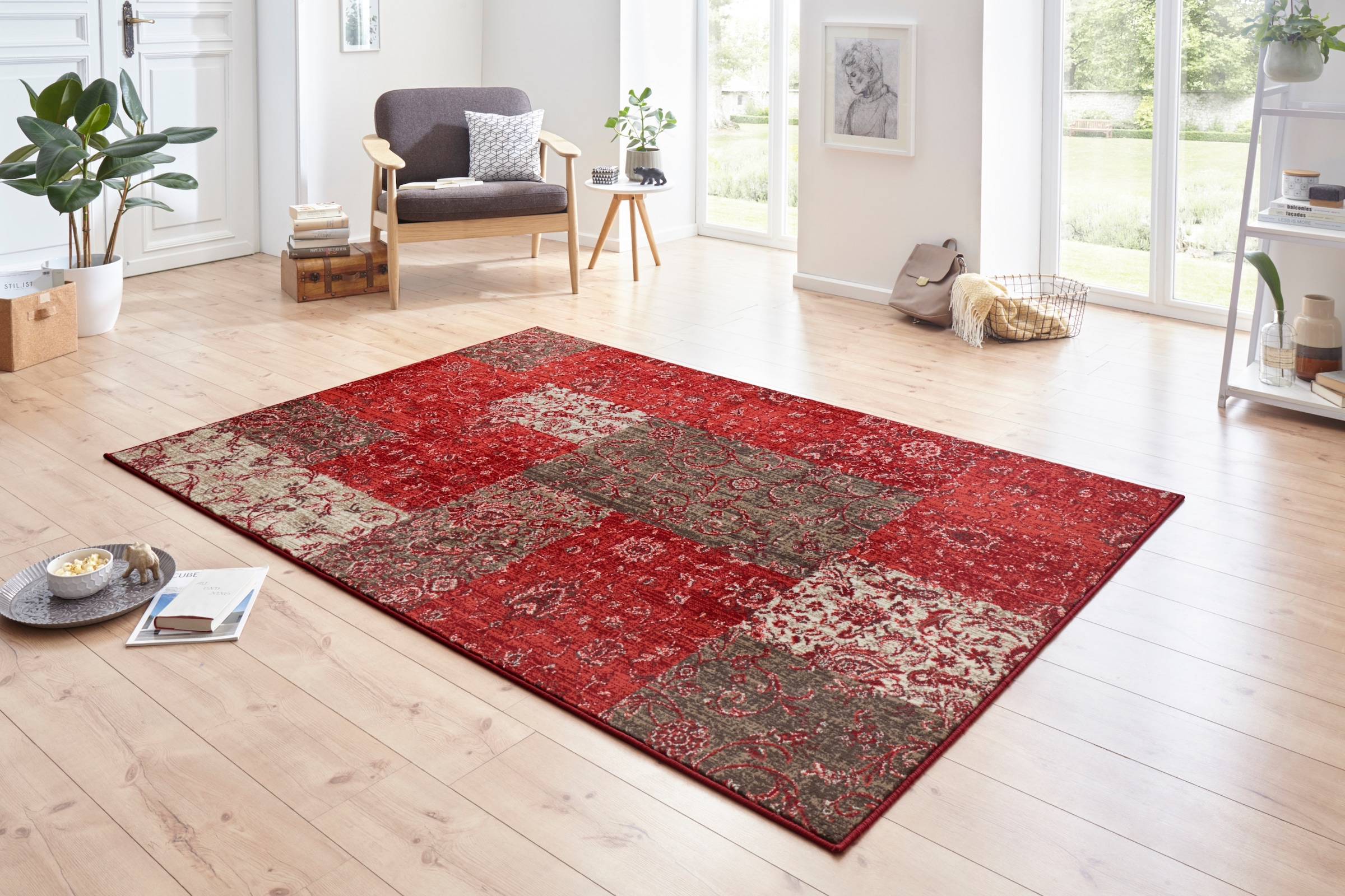 HANSE Home "Kirie" rechteckig 9 mm Höhe Patchwork, Kurzflor, Teppichläufer, günstig online kaufen
