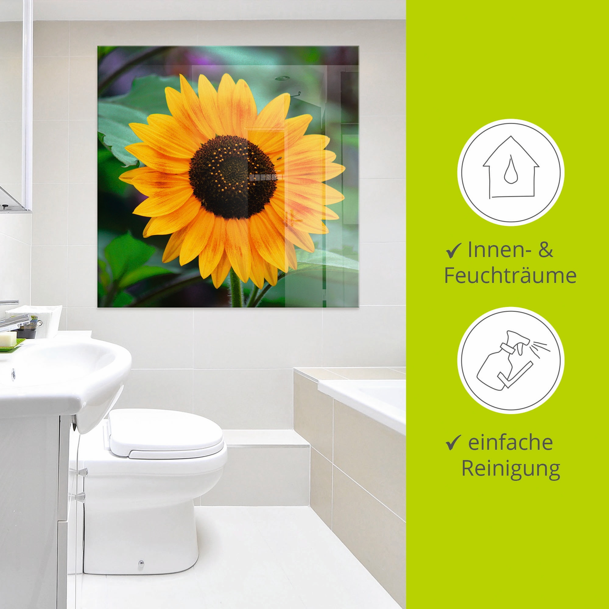 Artland Glasbild »Sonnenblume« Blumen 1 Stk. tlg. in verschiedenen Größen