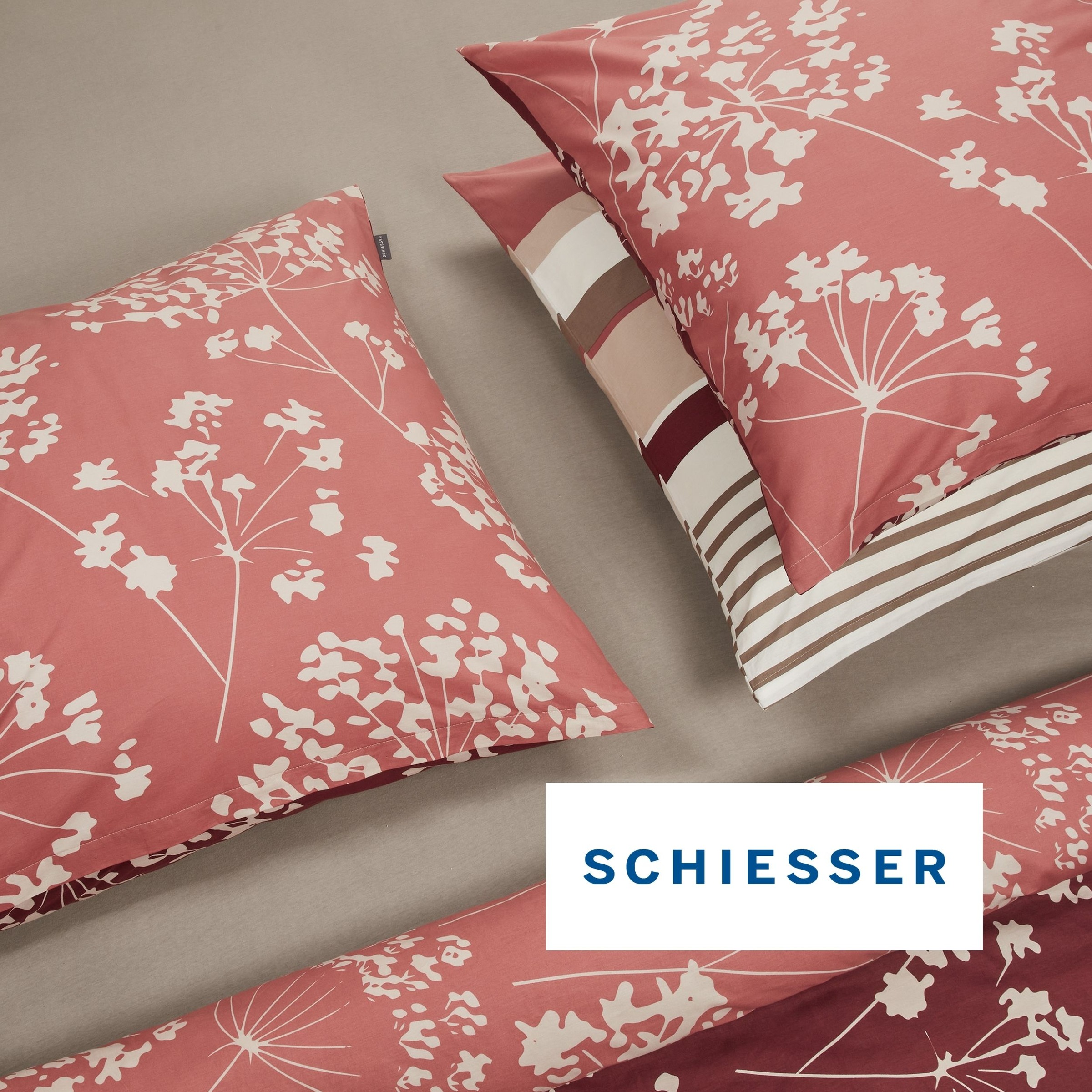 Schiesser Wendebettwäsche »Alyssa aus weicher Baumwolle mit feinen Blüten bedruckt« 2 Stk. OEKO-TEX® MADE IN GREEN