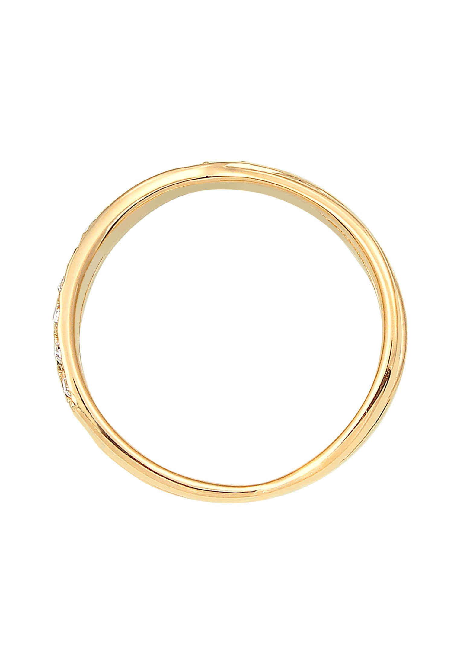 ELLI Edel 925 Silver Ring Gold Size 52 2