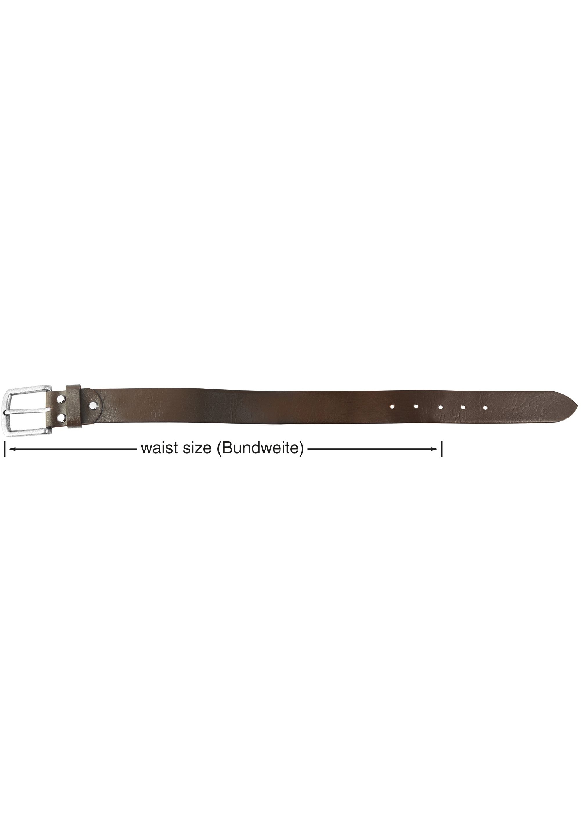 Leonardo Verrelli Ledergürtel »90 cm - 130 cm (Bundweite) in Dunkelbraun aus 100% Echtleder,«
