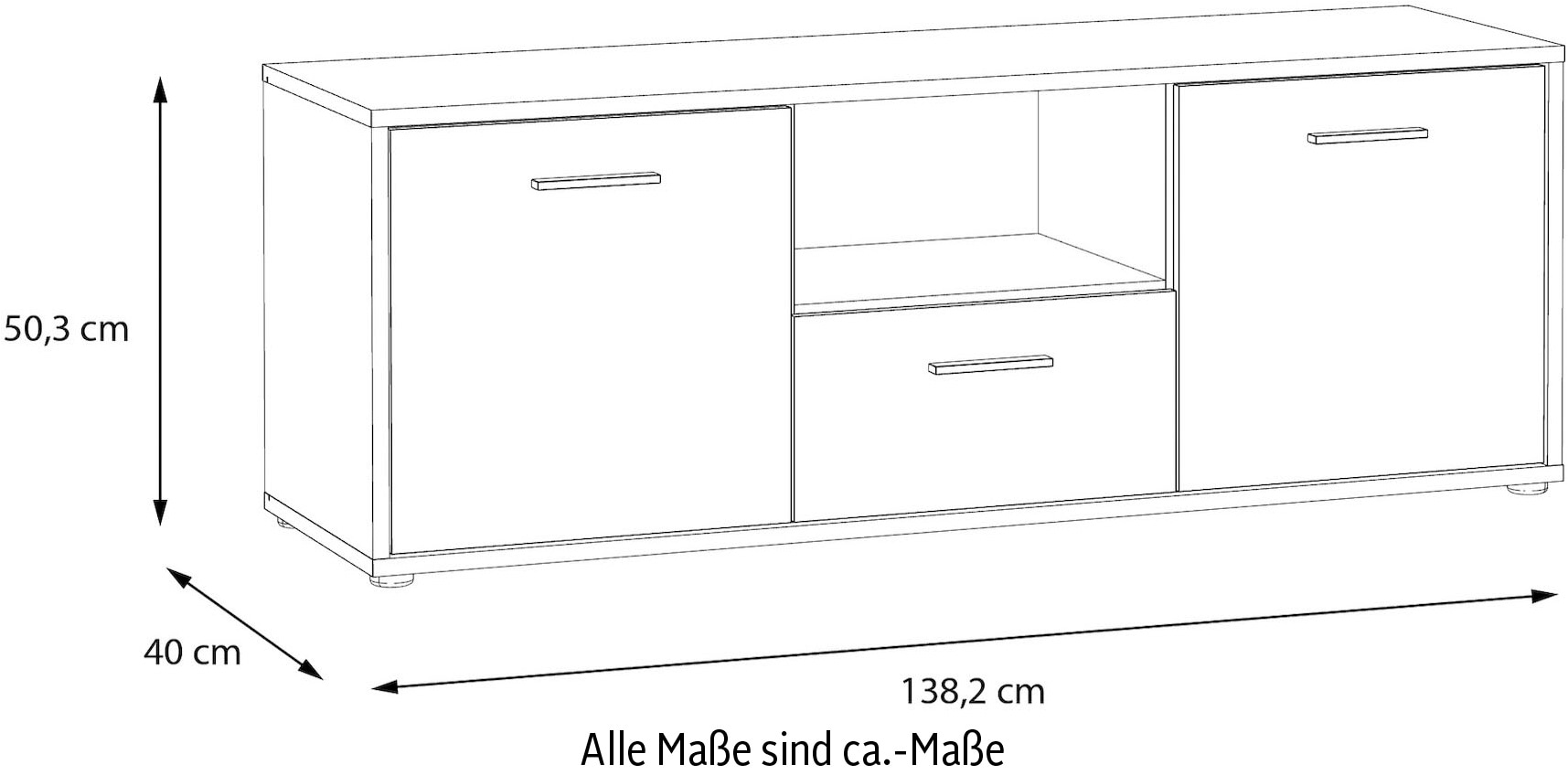 FORTE Lowboard »QuadroTV-Board, TV-Schrank«