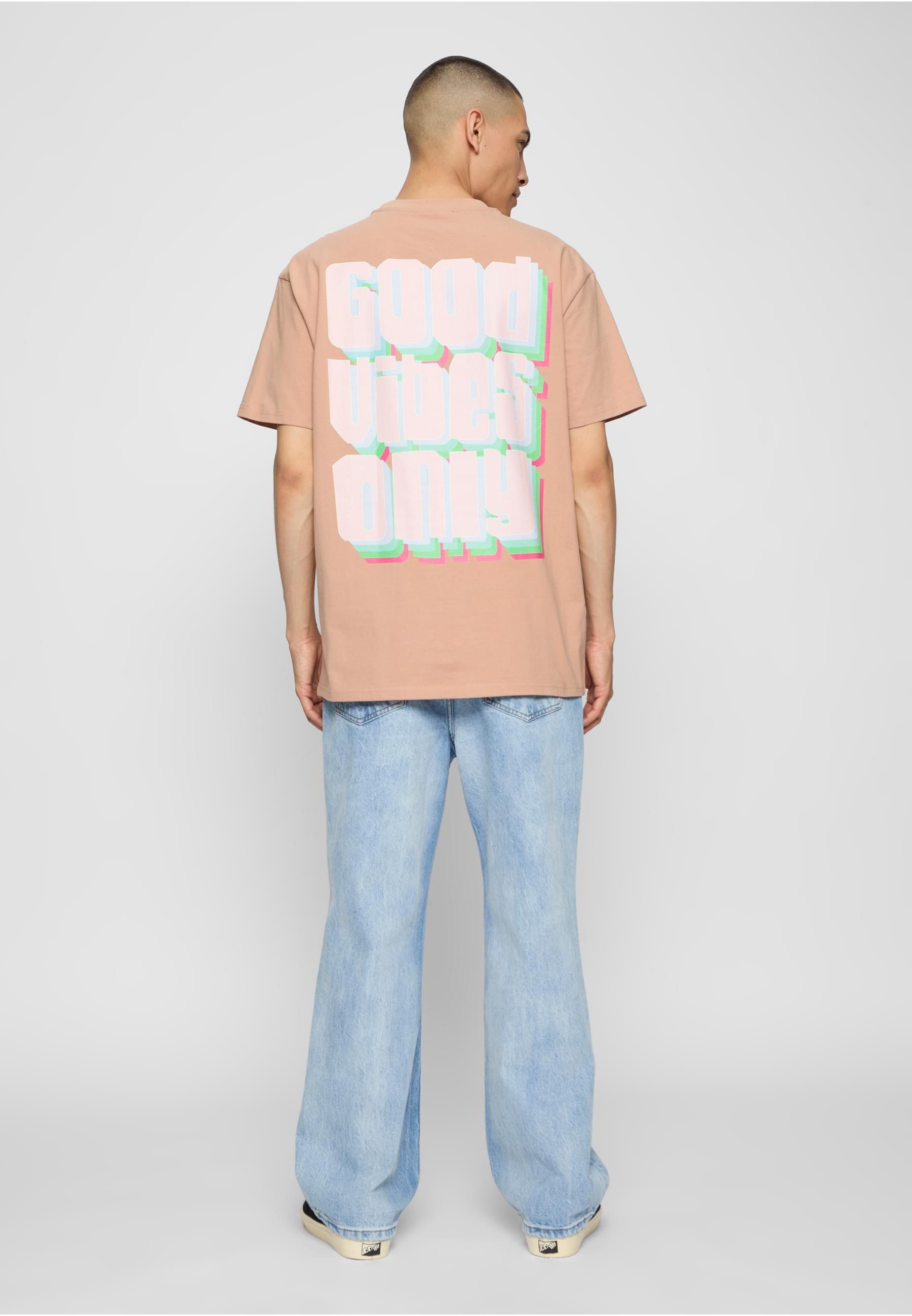 2Y Studios T-Shirt »2Y Studios Herren Good Vibes Only Oversize Tee«, (1 tlg.)