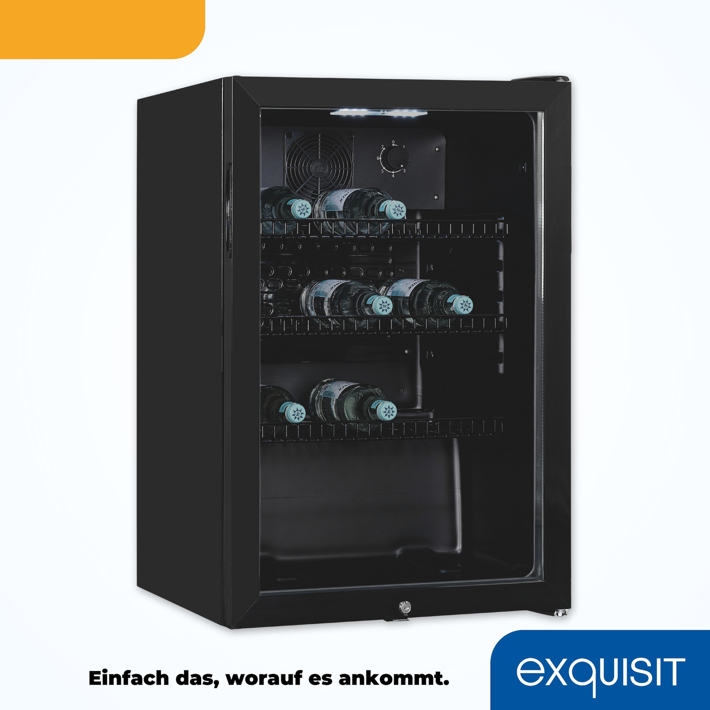 exquisit Getränkekühlschrank »GKS120-GT-160C schwarz«