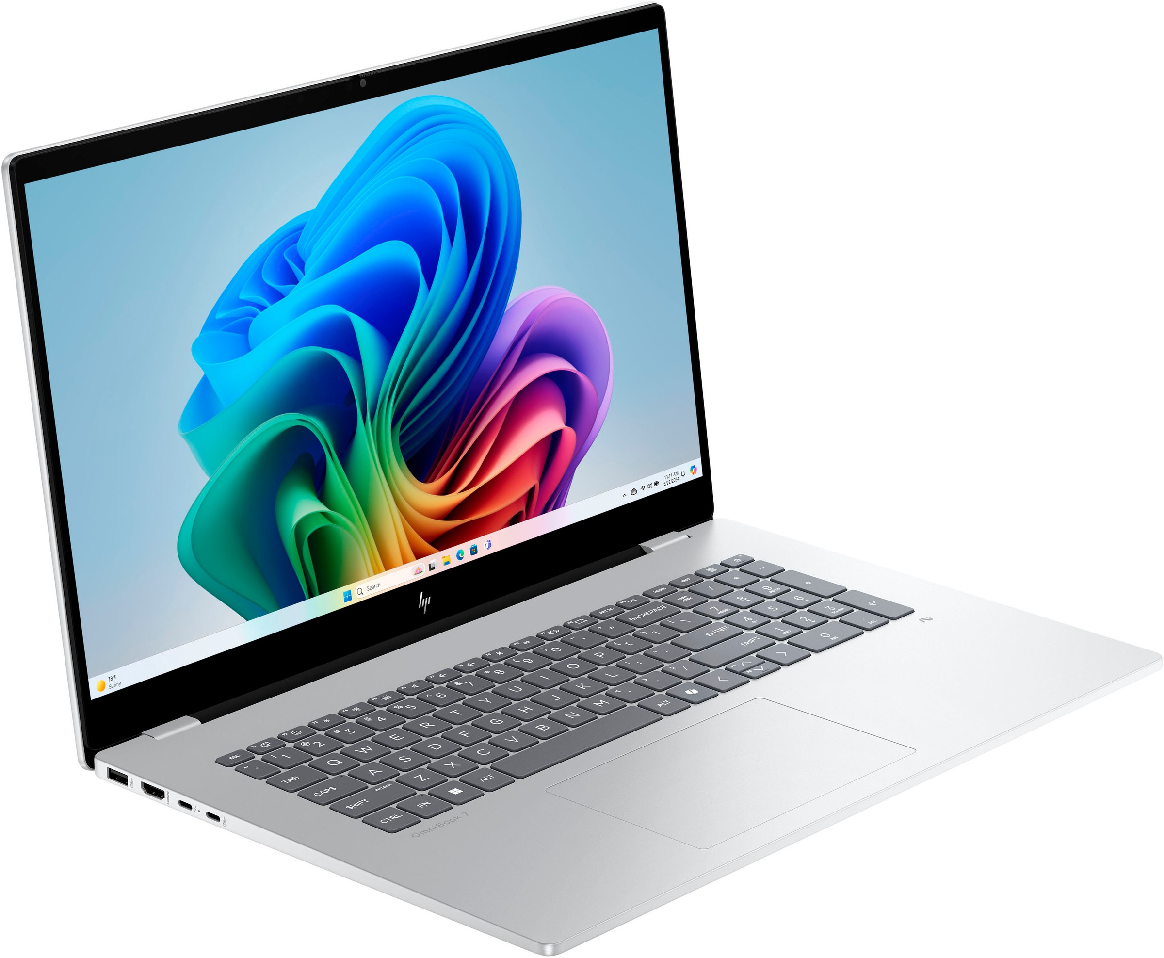 HP Notebook »OmniBook 7 17-dc0079ng«, 43,9 cm, / 17,3 Zoll, Intel, Core Ultra 7, GeForce RTX 4050, 2000 GB SSD