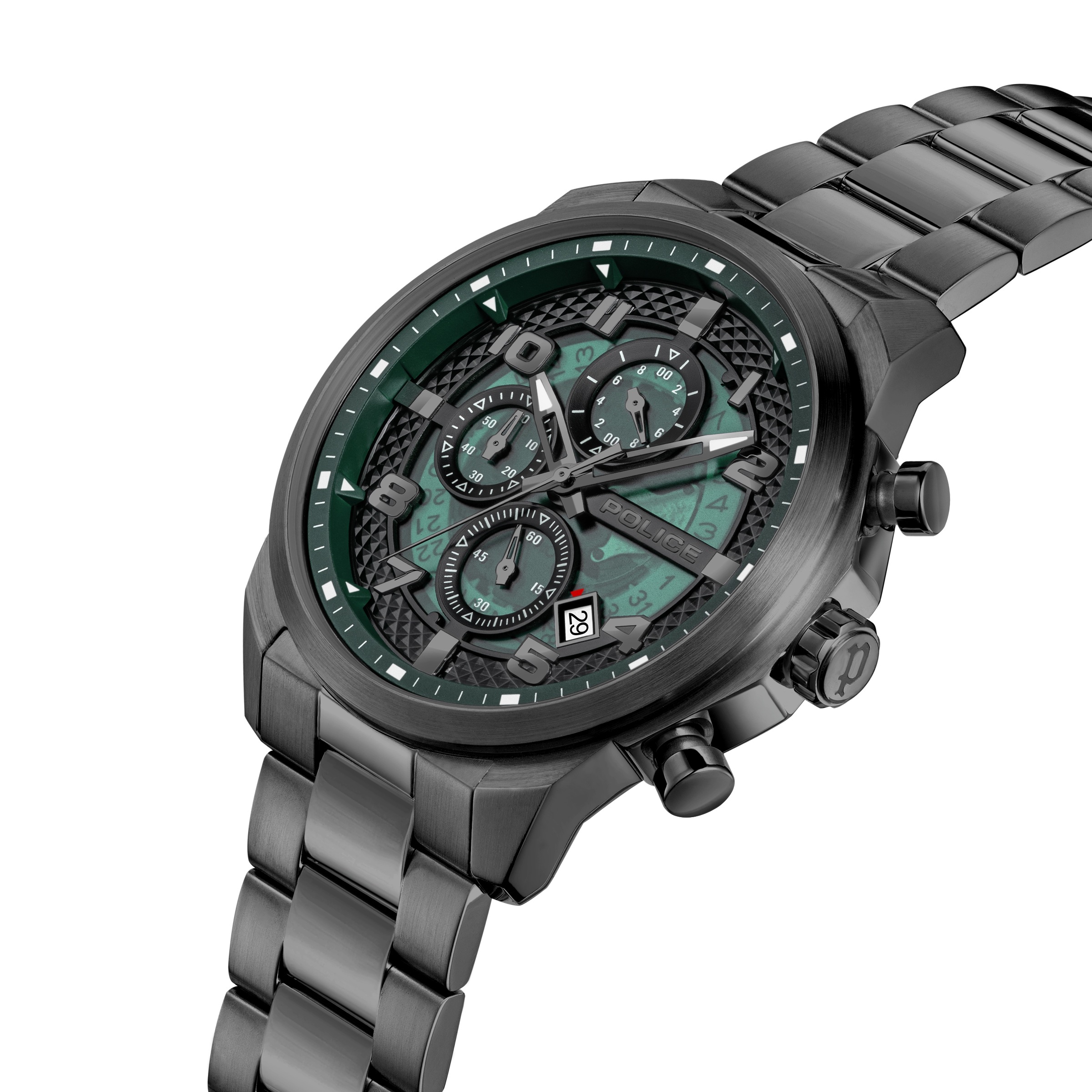 Police Chronograph »Soul Set« Quarzuhr, Armbanduhr, Herrenuhr, Edelstahlarmband