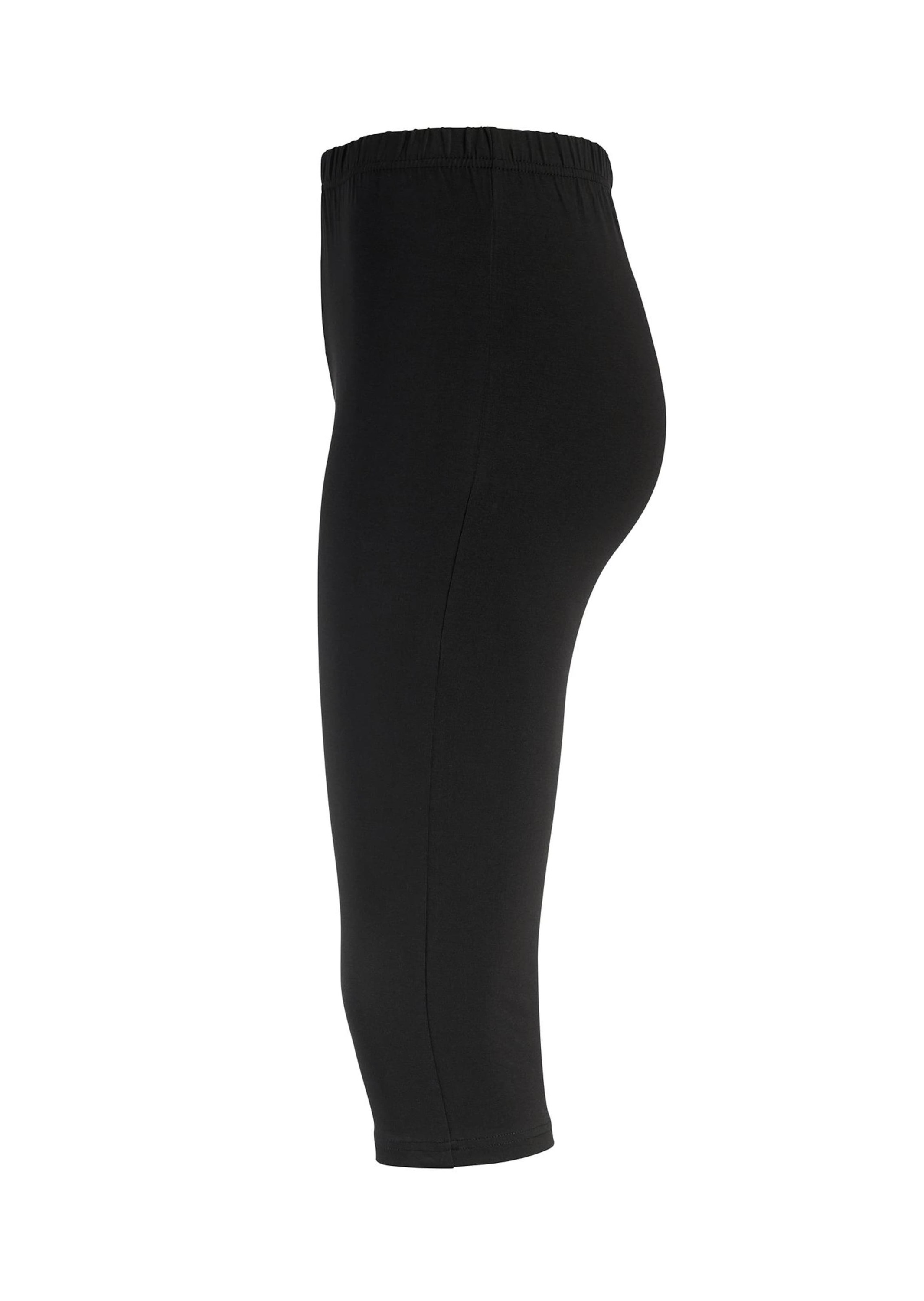 Goldner Comfortable Capri Leggings Black Size 48 3