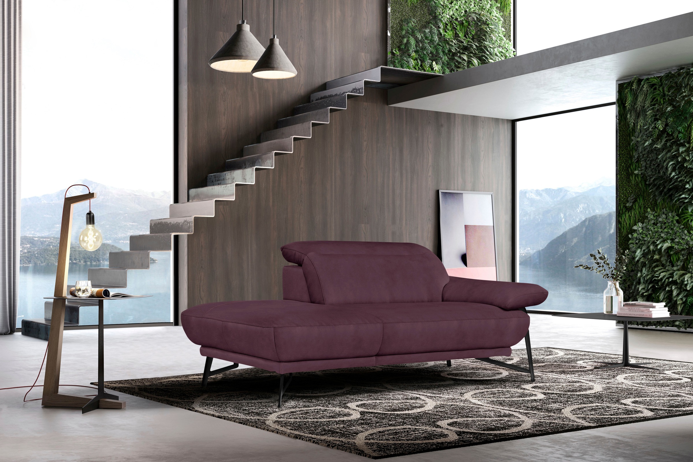 Egoitaliano Sofa "Anais, Design mit hohem Sitzkomfort, Fußfarbe schattengra günstig online kaufen