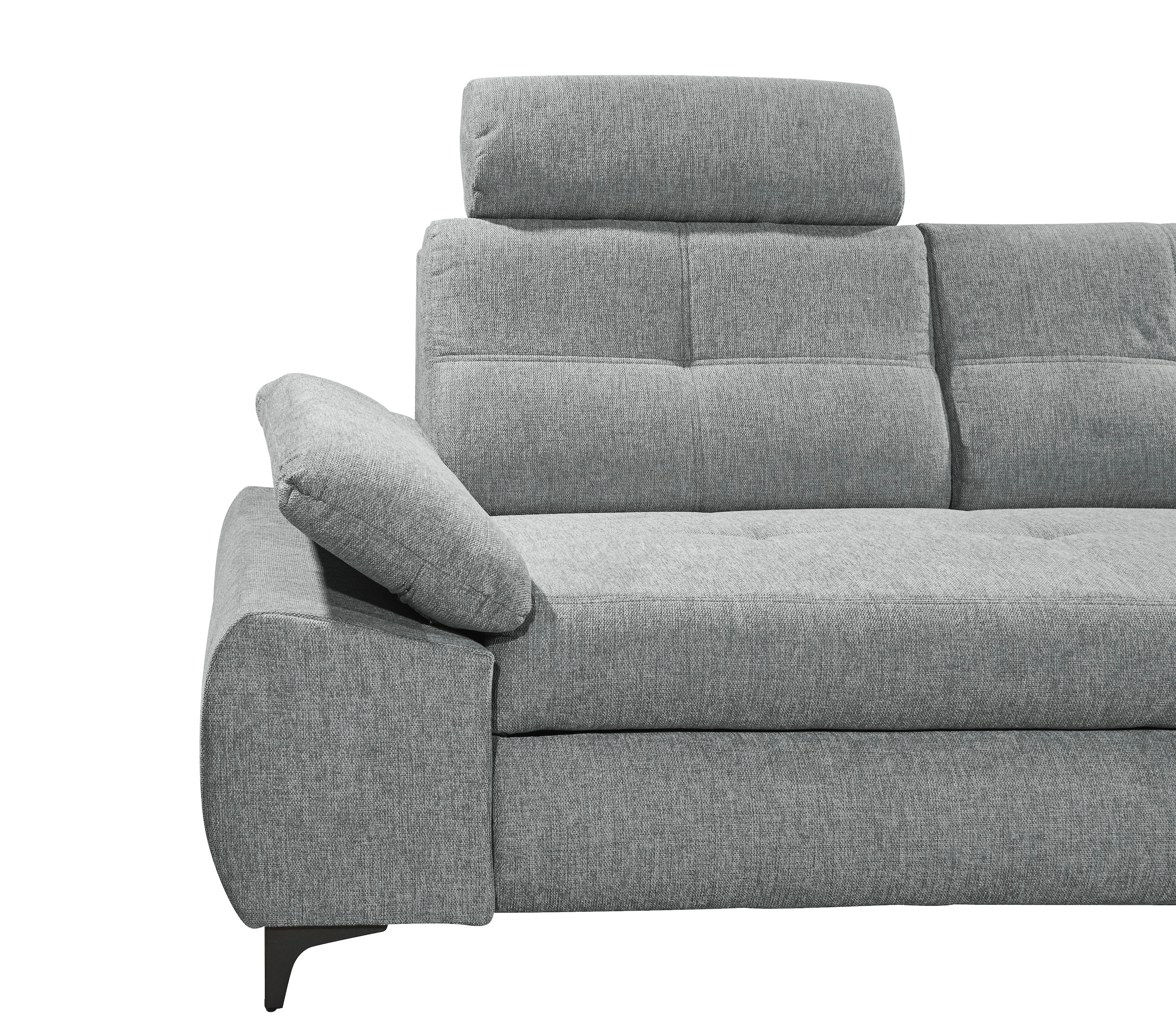 ED EXCITING DESIGN Ecksofa »Altona L-Form«, (2 St.), mit Bettfunktion, Bettkasten, Armteilverstellung & Kopfstützen