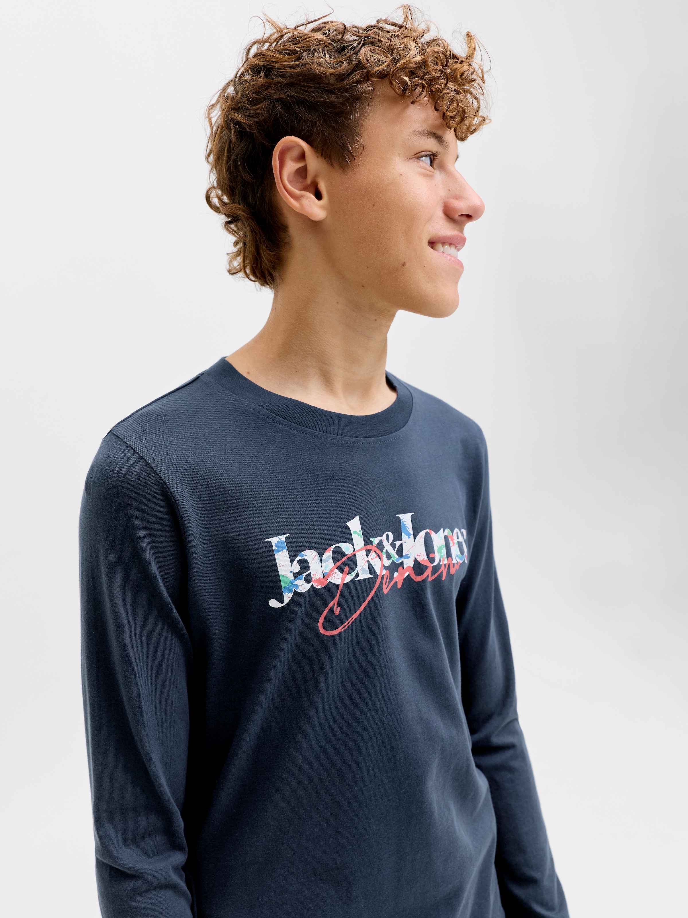 Jack & Jones Junior Langarmshirt »JJTOM TEE LS CREW NECK JNR« Baumwolle, regular fit