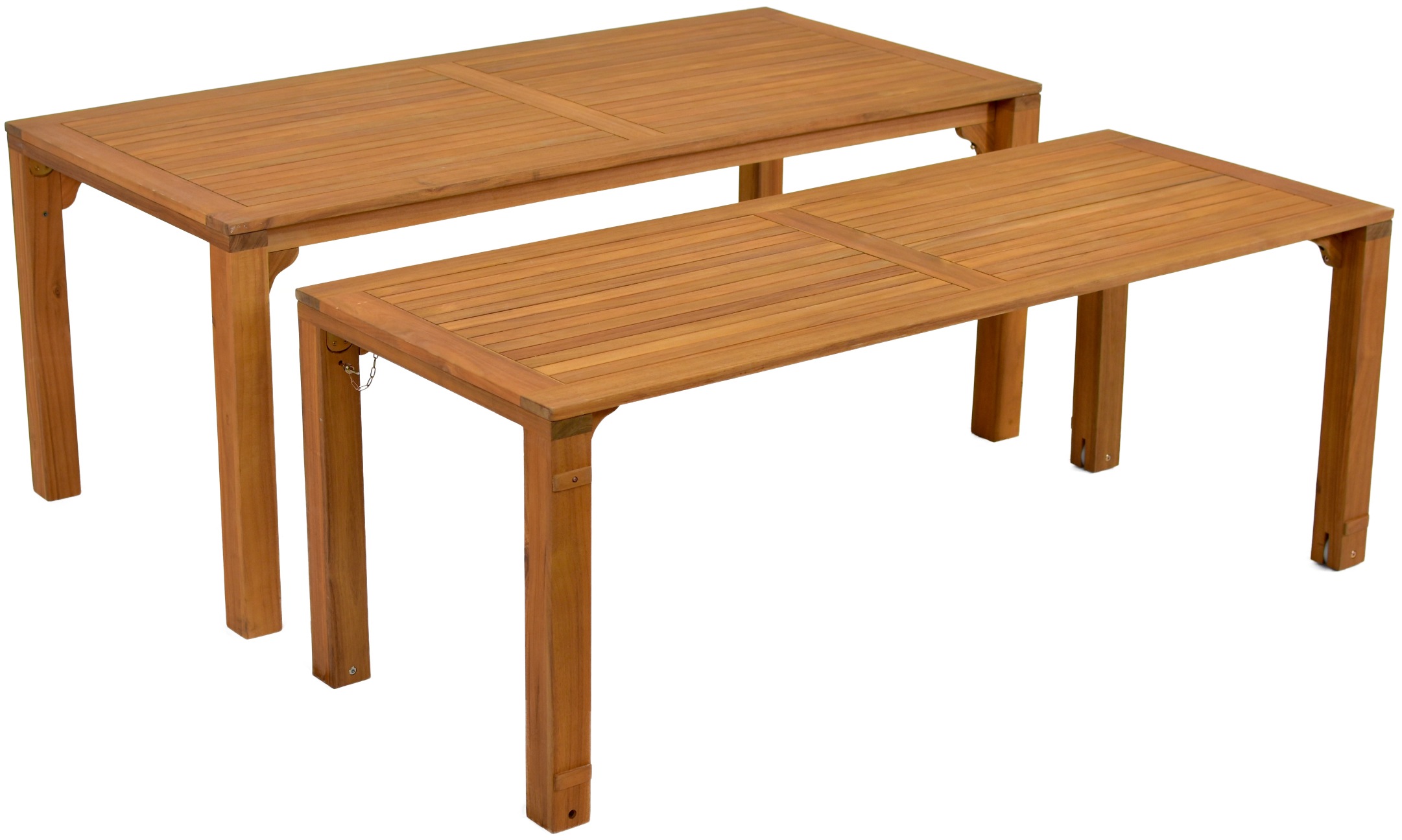 Garten-Essgruppe MERXX "Paraiba", braun (braun, braun, braun), Massivholz, Sitzmöbel-Sets, 6 Klappsessel, 5-fach verstellbar, Ausziehtisch 2