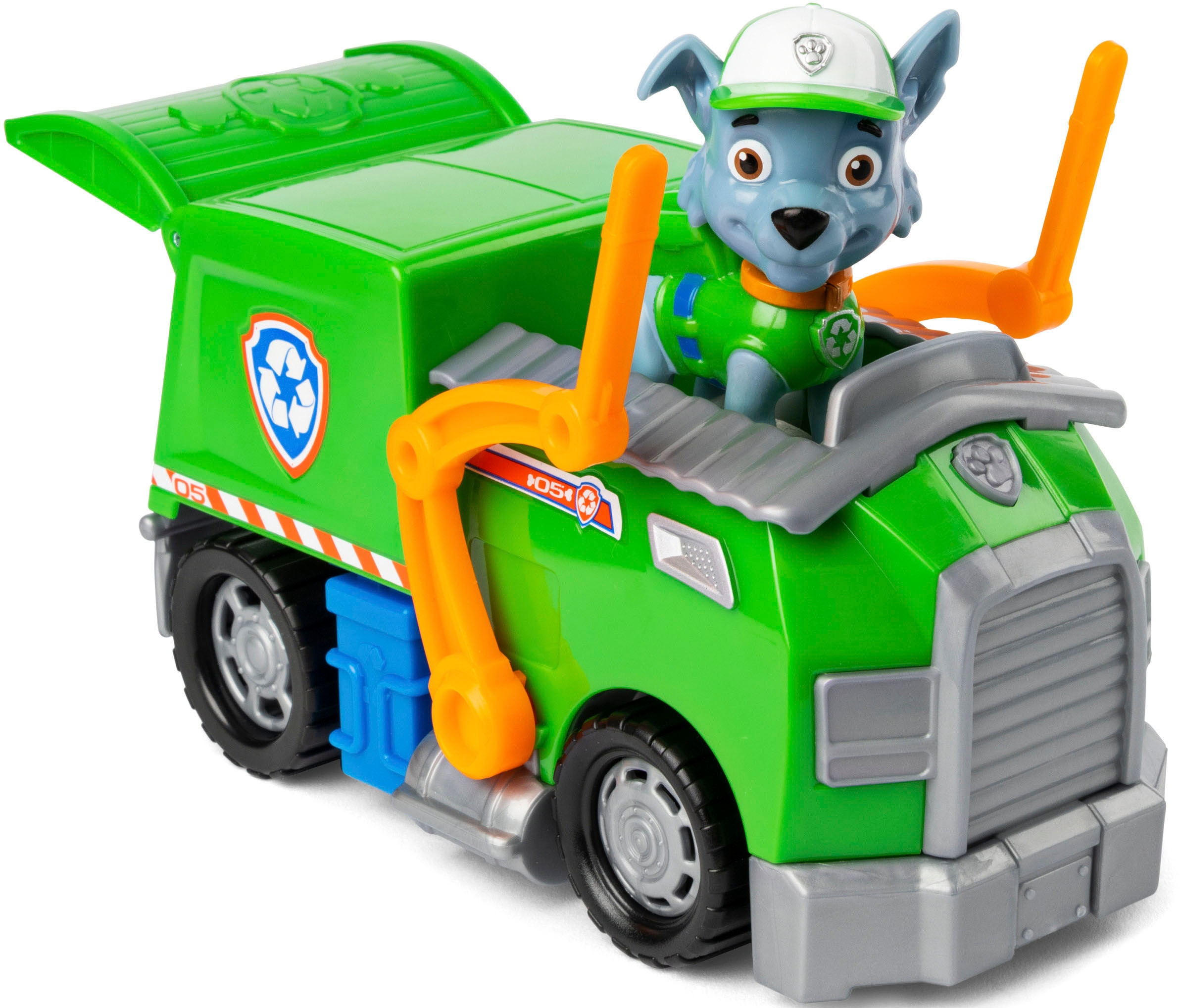Spin Master Spielzeug-Auto »PAW Patrol, Recycling-Fahrzeug mit Rocky-Figur«