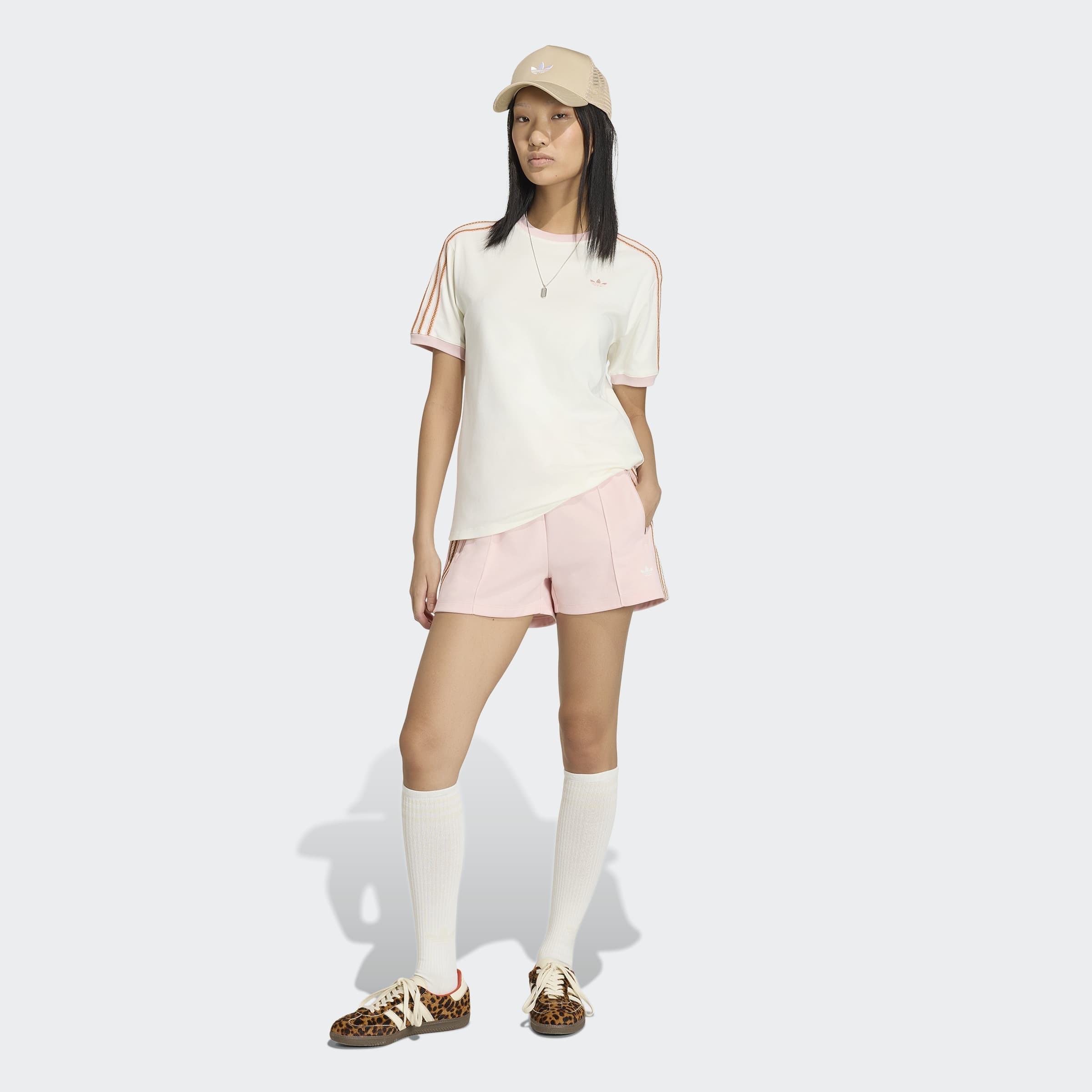 adidas Originals T-Shirt "ADIDAS ORIGINALS SUMMER GLOW ADVANCED 3-STREIFEN" mit sportlichem Stil, Rundhalsausschnitt, in normaler Länge