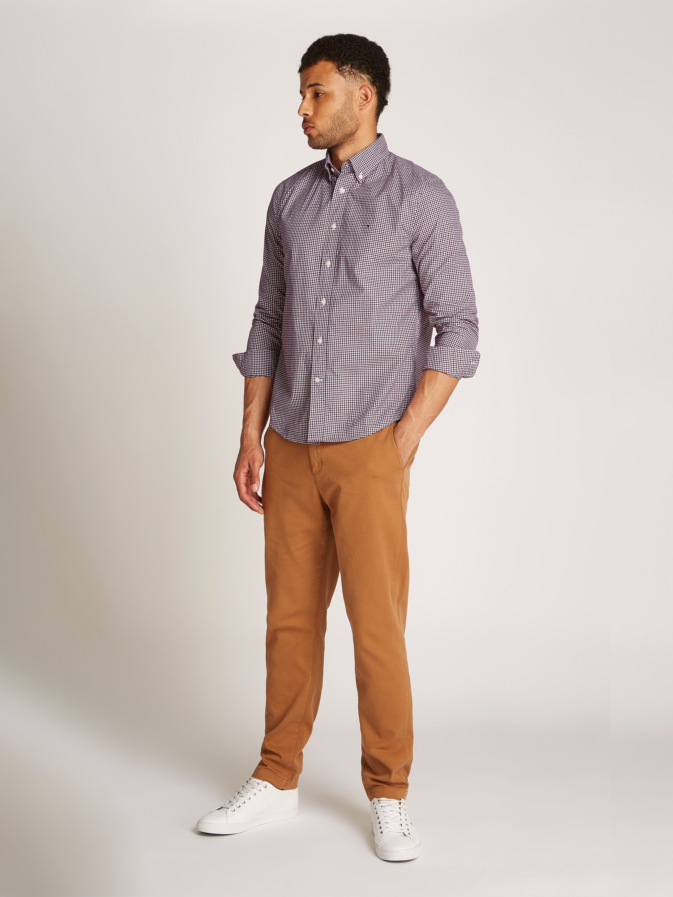 Tommy Hilfiger Businesshemd »FLEX POPLIN GINGHAM RF SHIRT«, mit Karomuster