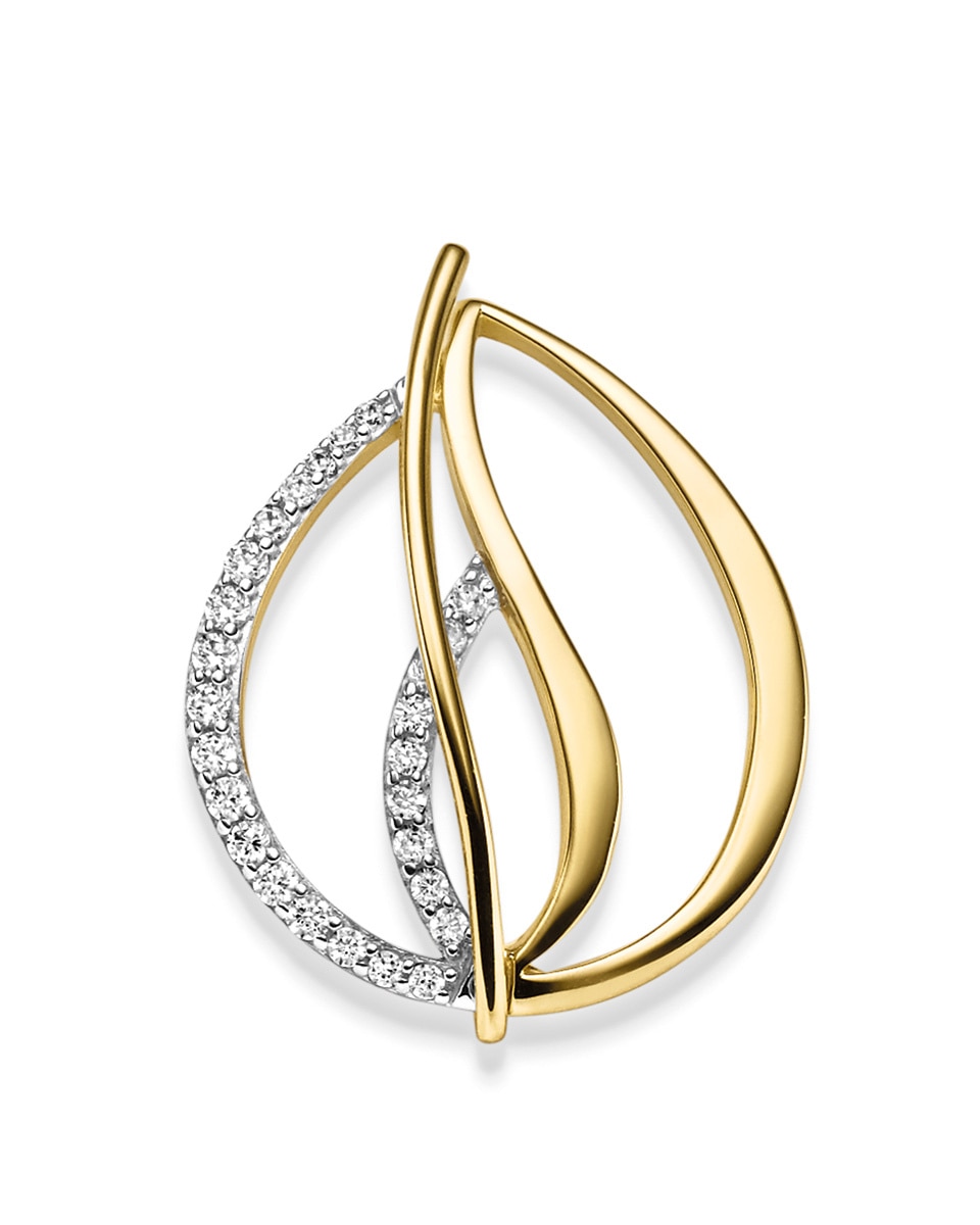 Adelia´s Kettenanhänger »Anhänger aus 333 Gelbgold«  mit Zirkonia