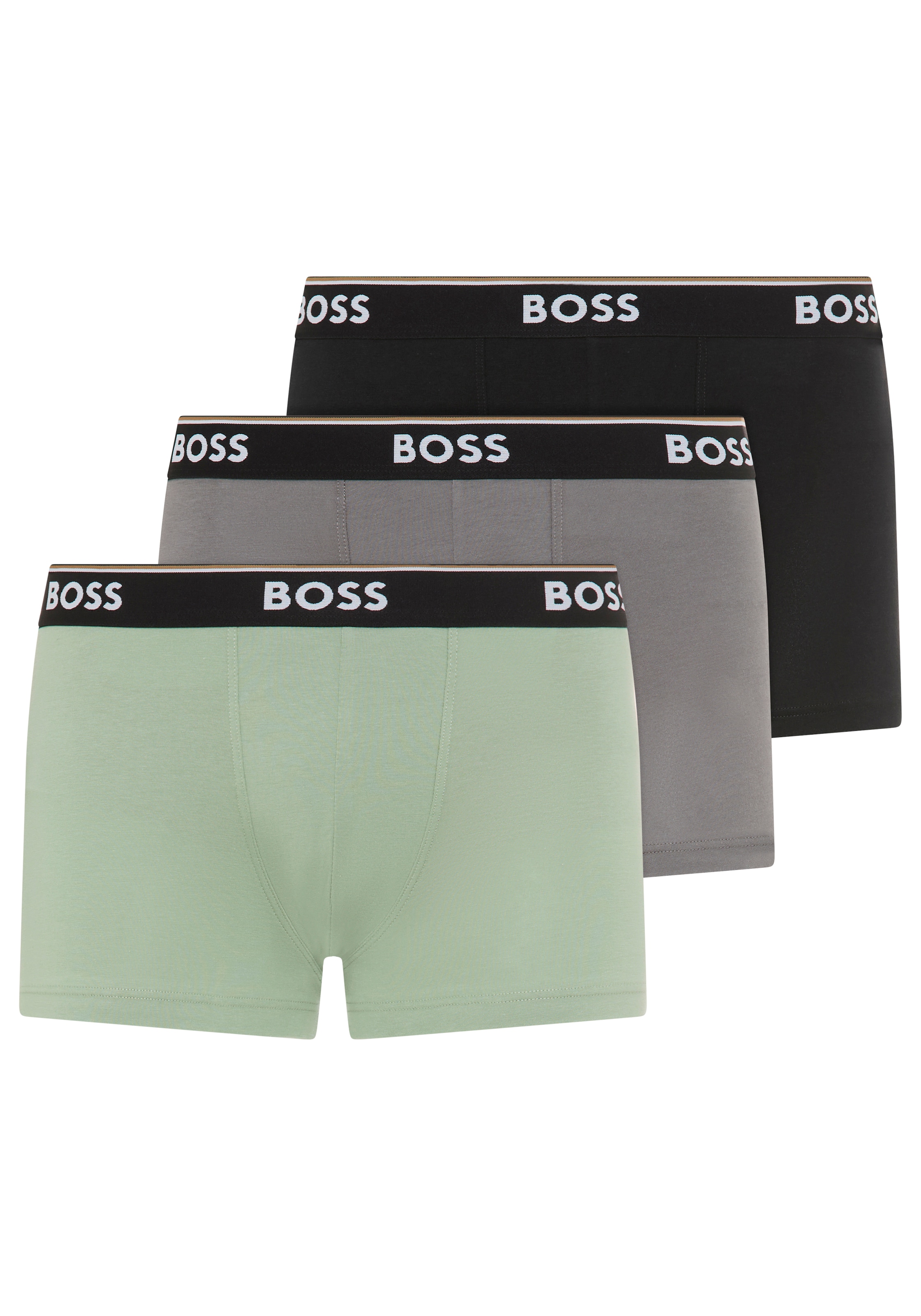 BOSS Packung, 3 Stk. aus Stretch-Baumwolle mit Logo-Bund, mittlere Bundhöhe