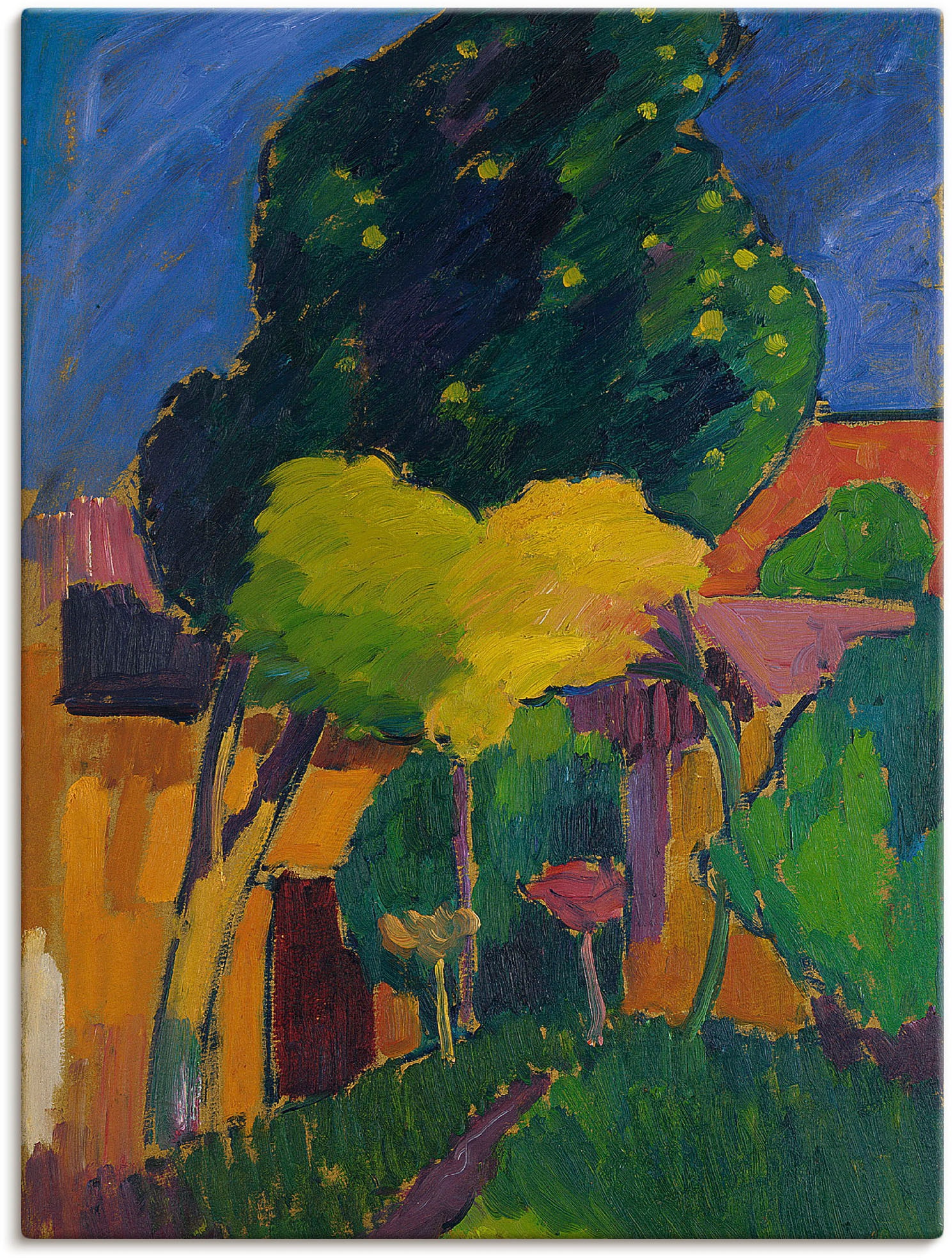 Artland Leinwandbild "Murnau. 1908" Garten 1 Stk. tlg. auf Holzrahmen gespa günstig online kaufen