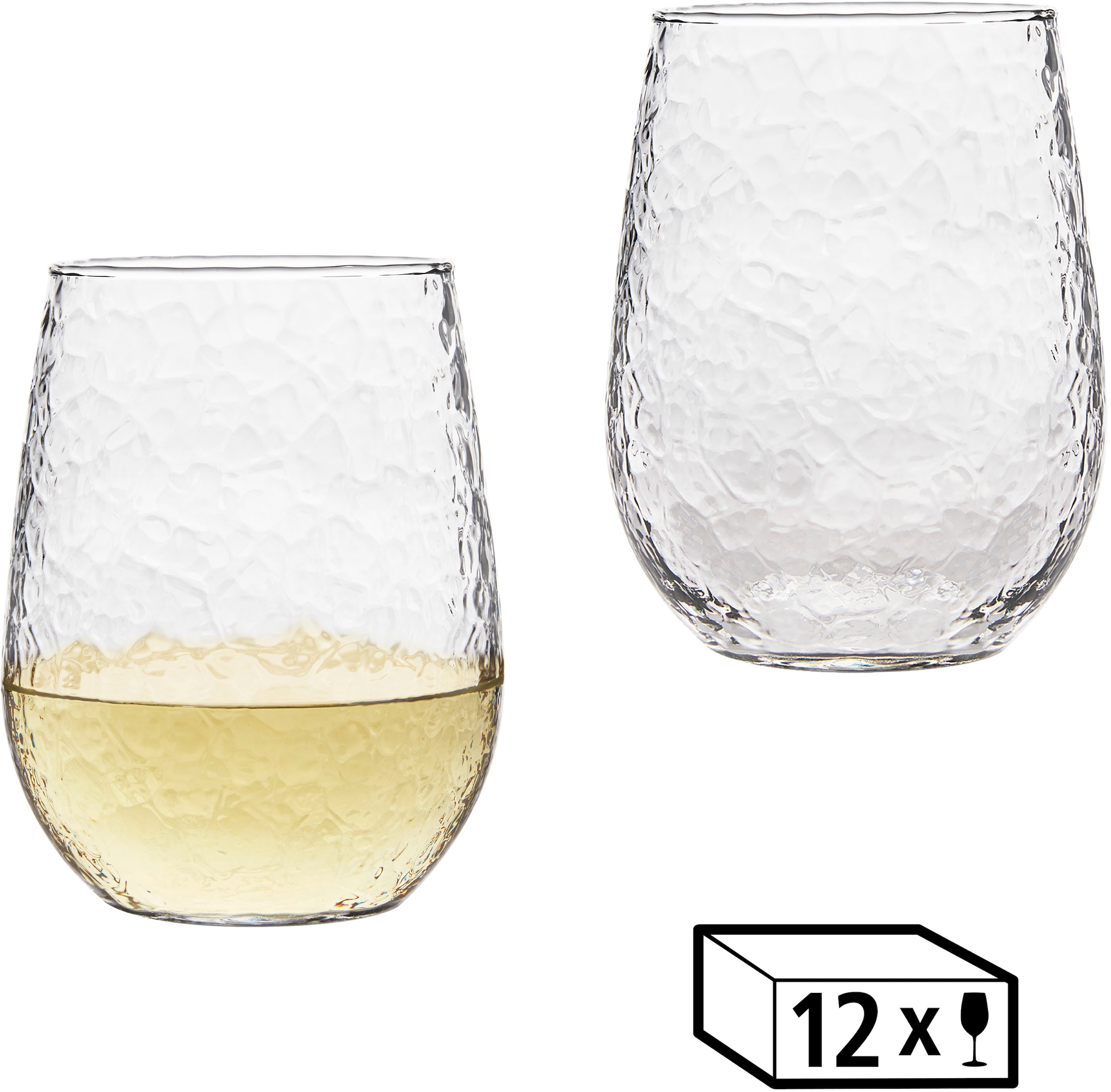 LIBBEY Gläser-Set "Libbey Weinglas 12er Set -STEMLESS-" 503 ml, hochwertig günstig online kaufen